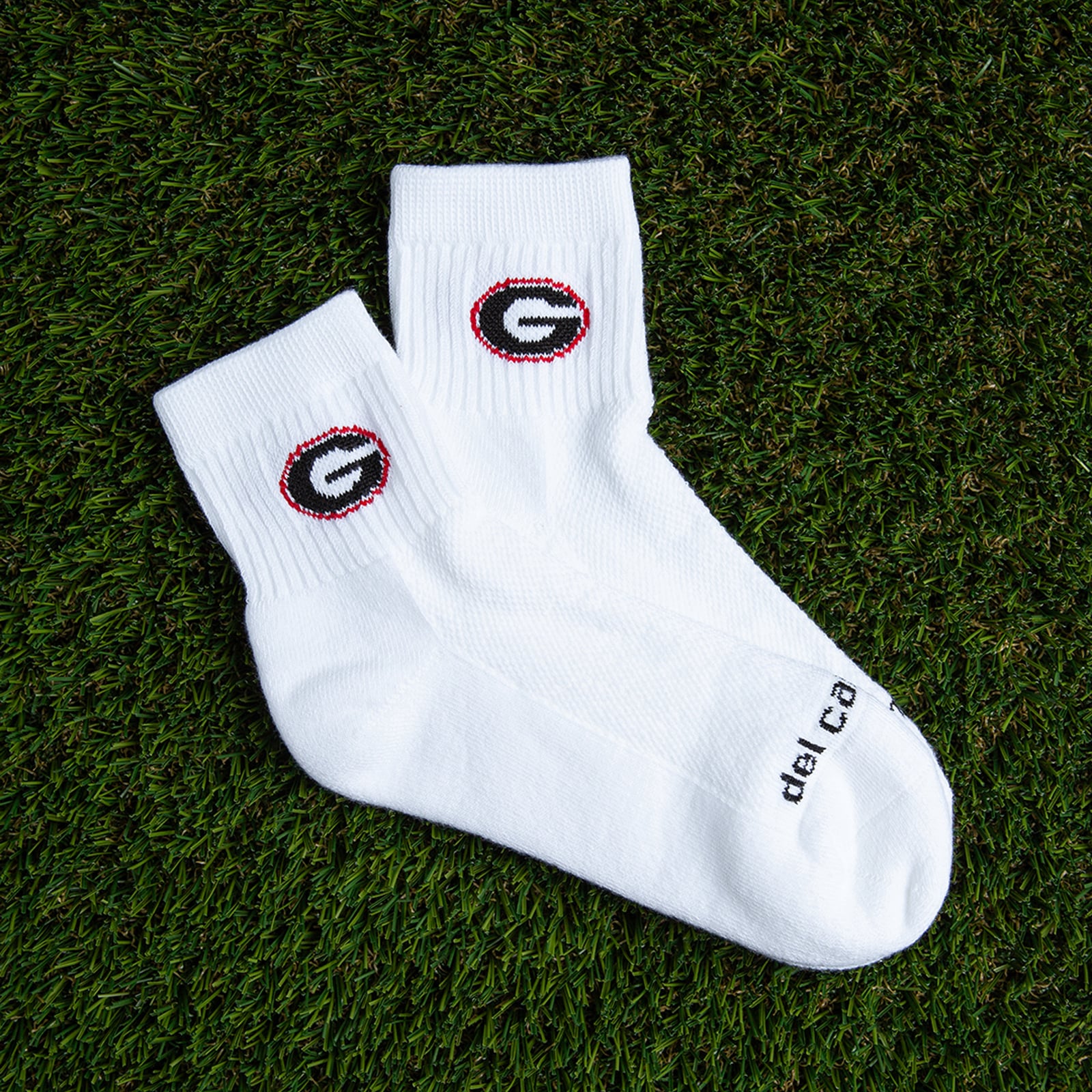 Unisex Del Campo White Georgia Bulldogs Quarter-Length Socks