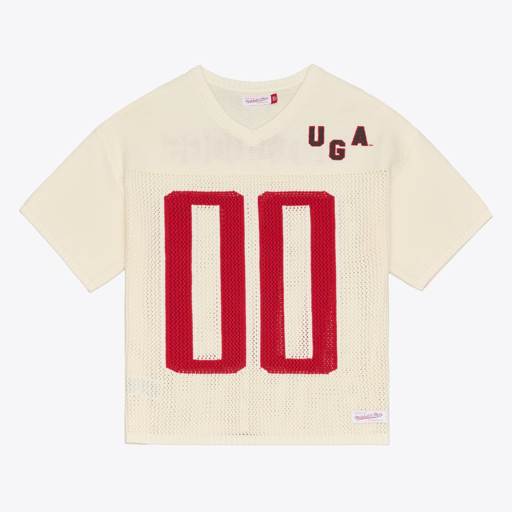 Pull unisexe Mitchell & Ness crème Georgia Bulldogs Retro Roots