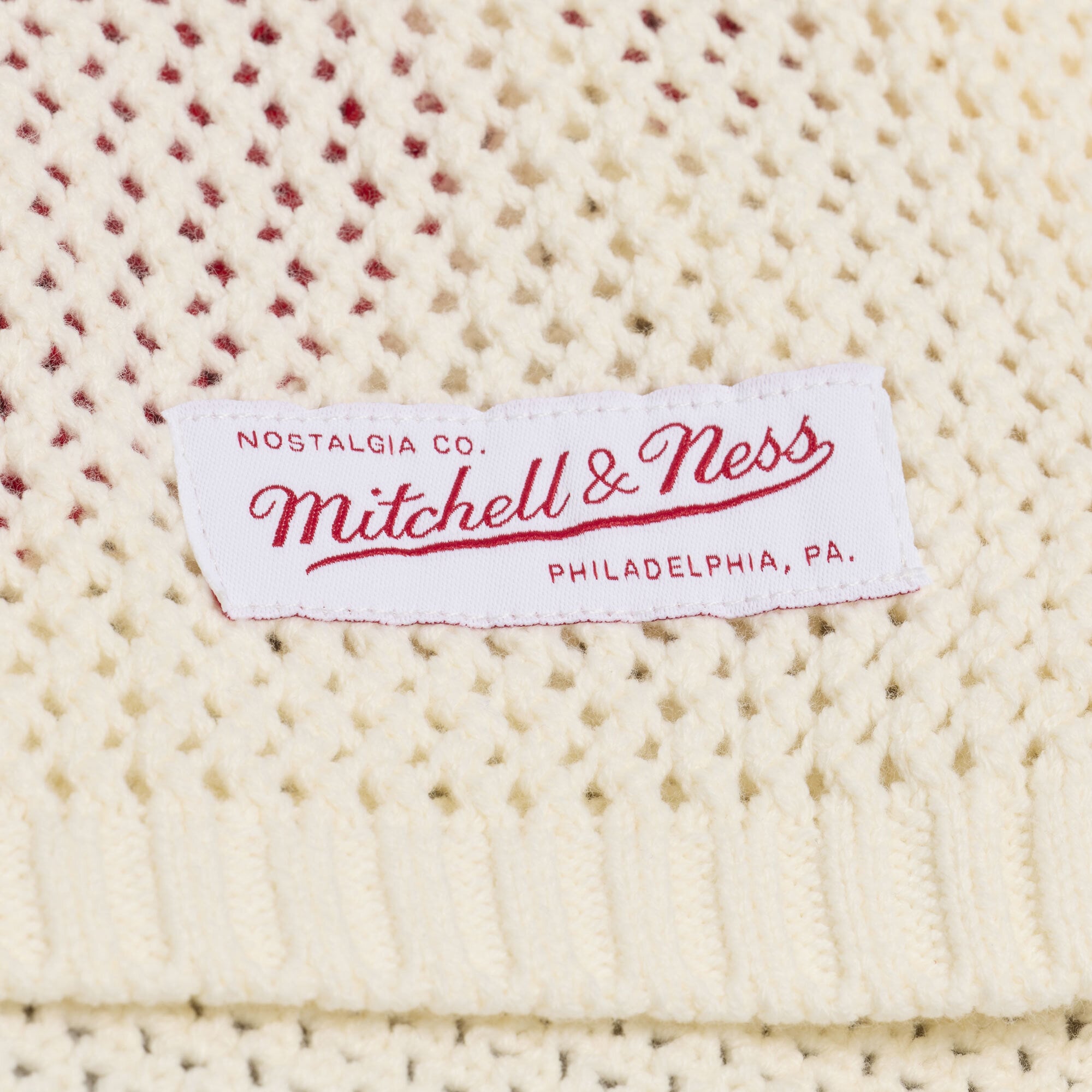 Pull unisexe Mitchell & Ness crème Georgia Bulldogs Retro Roots