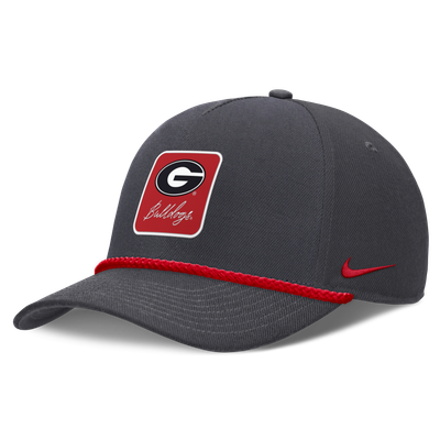 Georgia Bulldogs Nike Unisex Script Rope Rise Dri-FIT Adjustable Hat - Anthracite