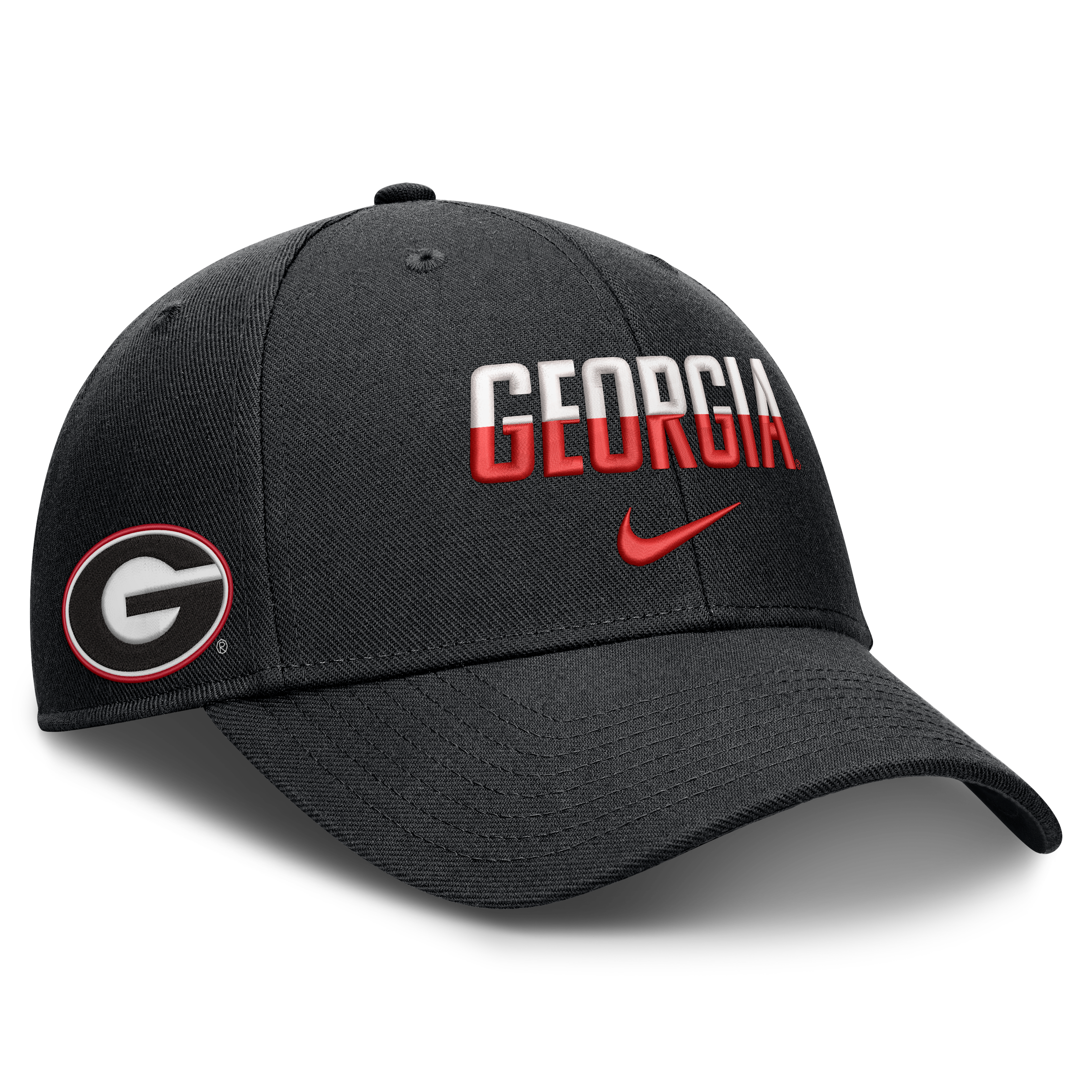 Casquette unisexe Nike noire Georgia Bulldogs 2026 On-Field Gameday Rise ajustable