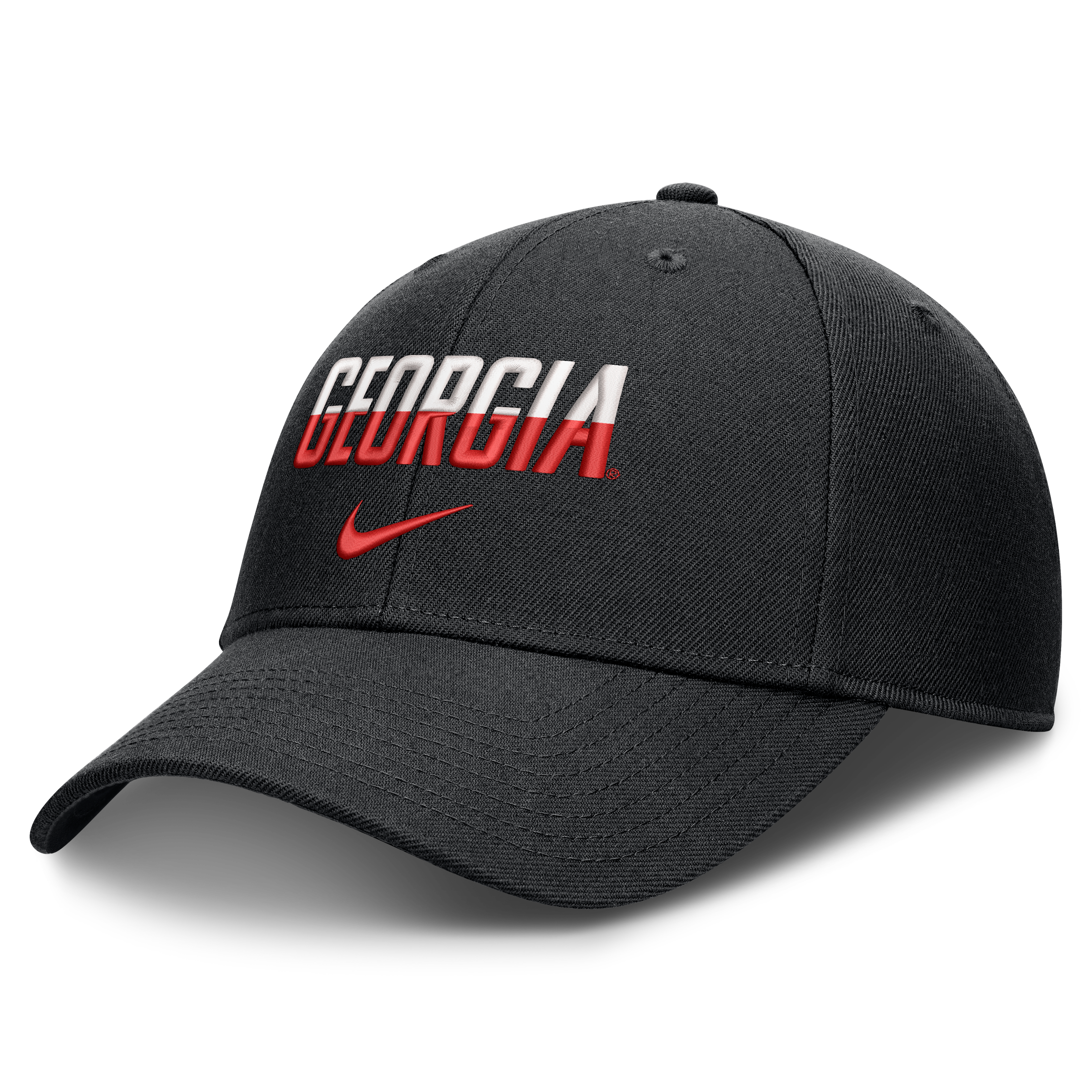 Casquette unisexe Nike noire Georgia Bulldogs 2026 On-Field Gameday Rise ajustable