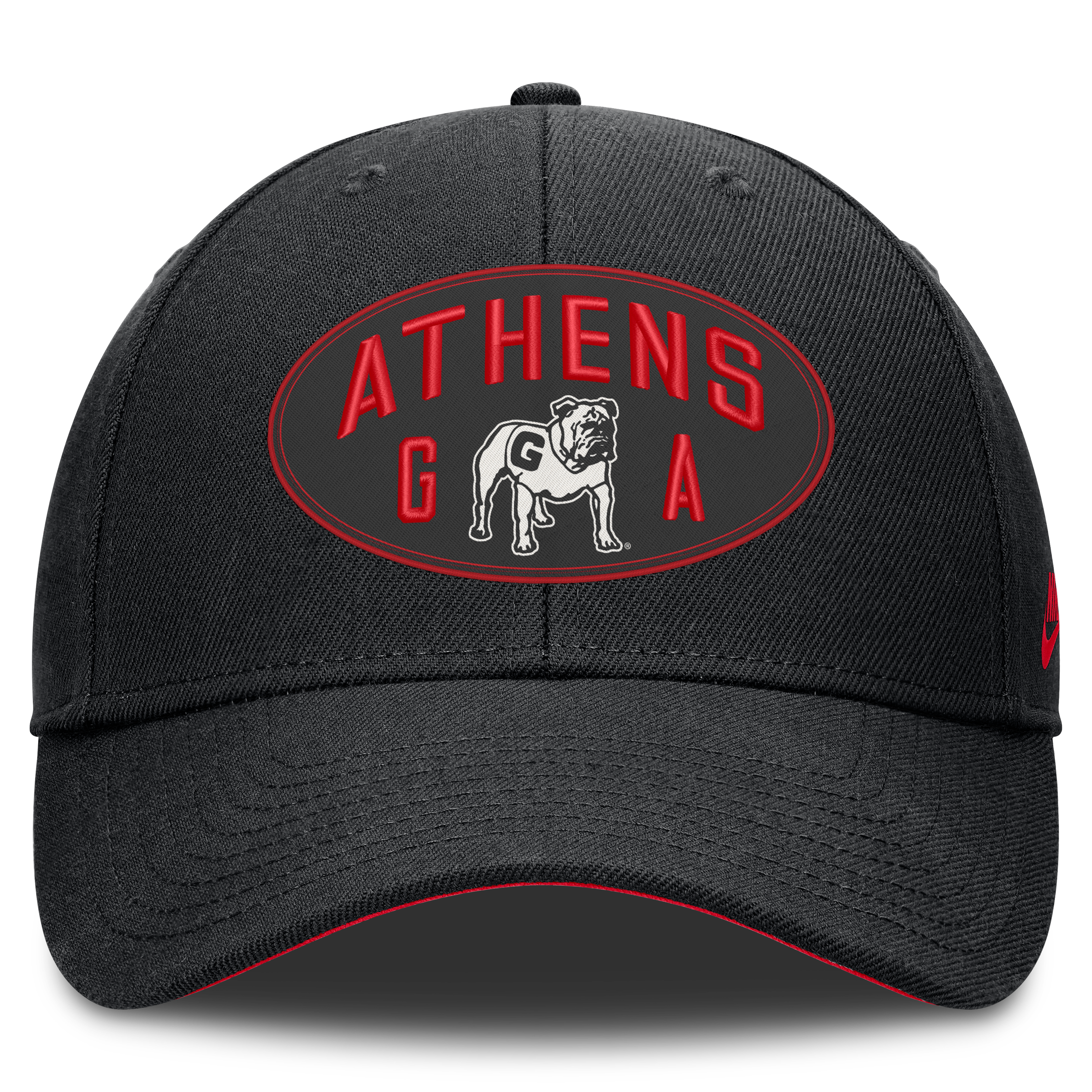 Casquette unisexe Nike noire Georgia Bulldogs Legacy Letter & Location Rise ajustable