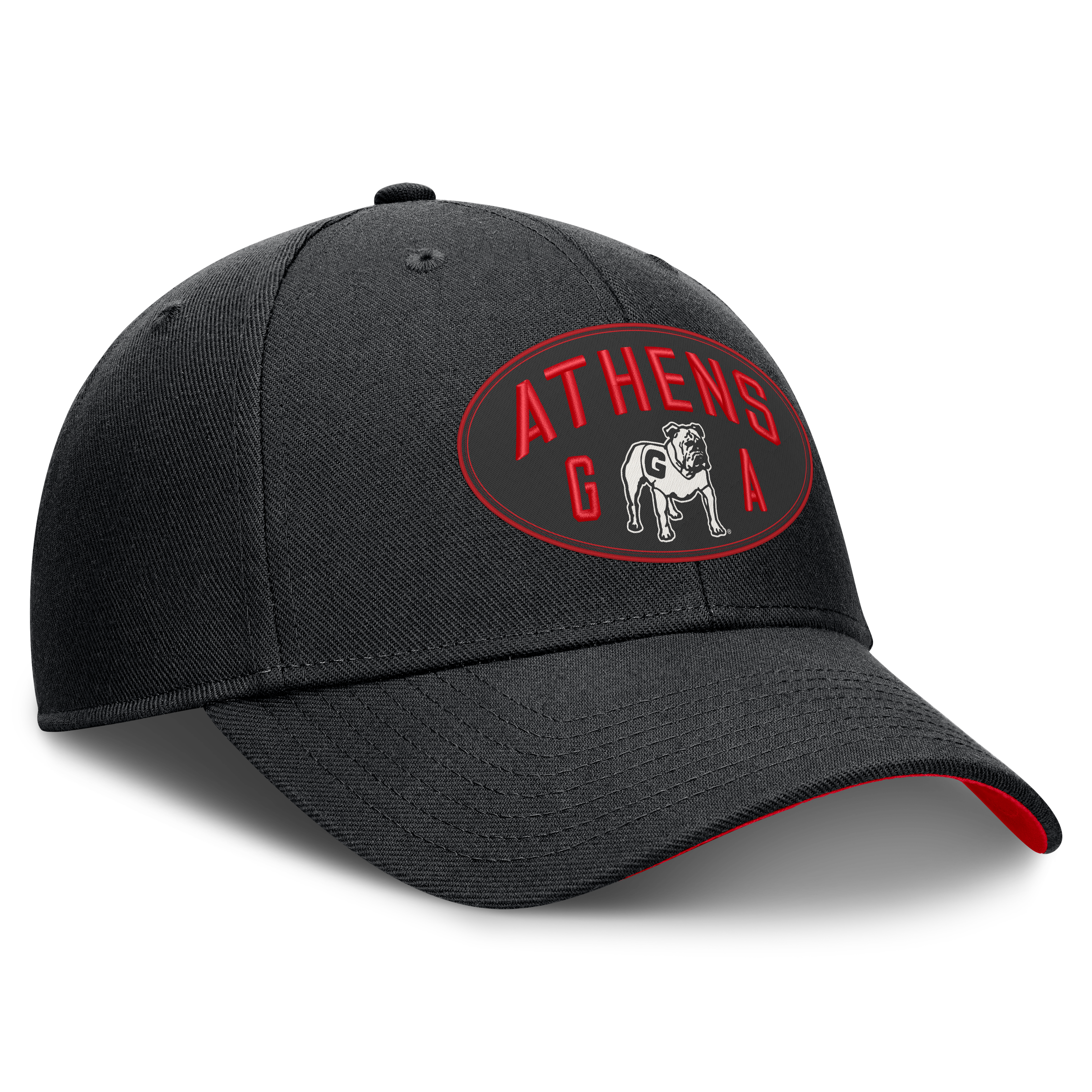 Casquette unisexe Nike noire Georgia Bulldogs Legacy Letter & Location Rise ajustable