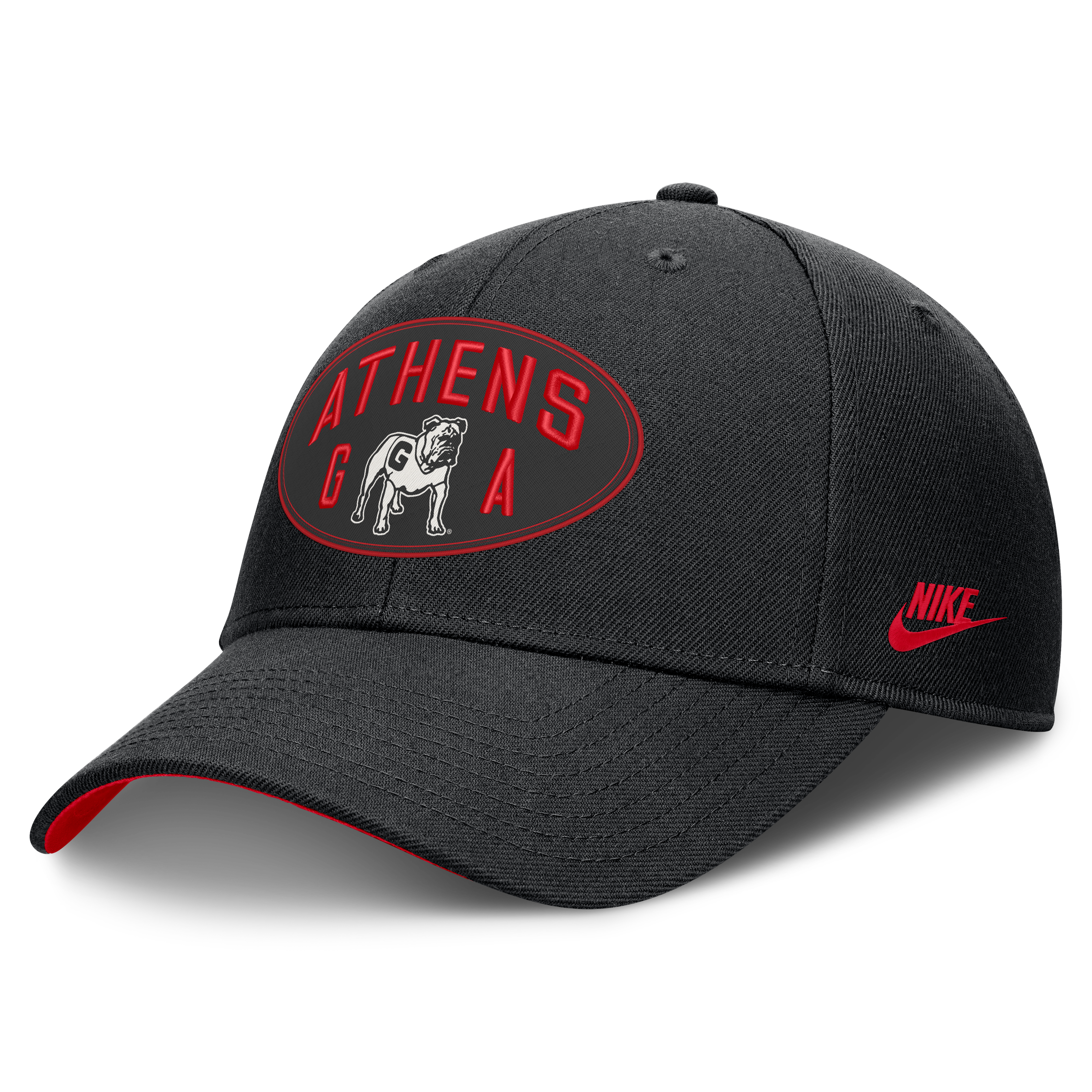 Casquette unisexe Nike noire Georgia Bulldogs Legacy Letter & Location Rise ajustable