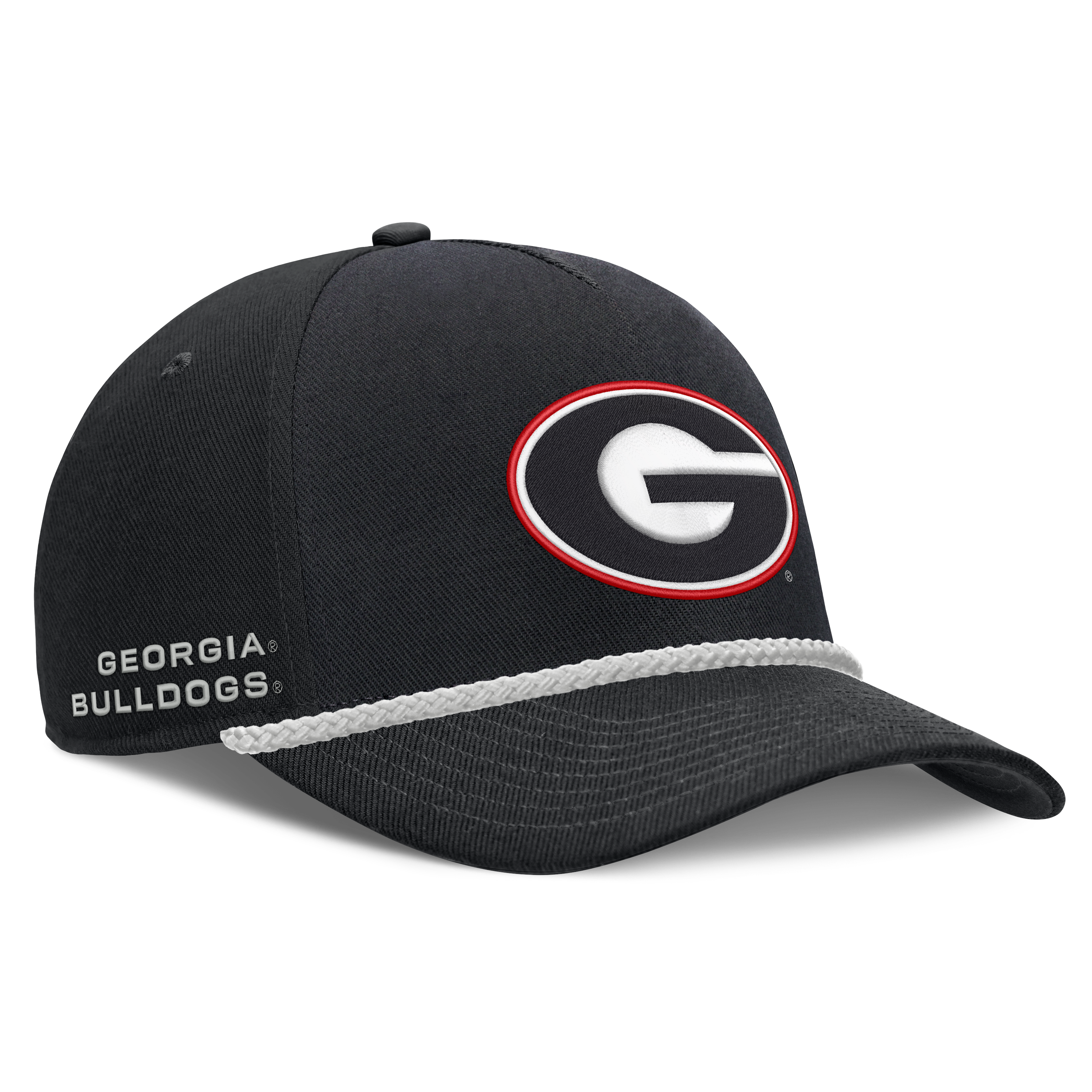 Casquette unisexe Nike noire Georgia Bulldogs Rope Rise ajustable