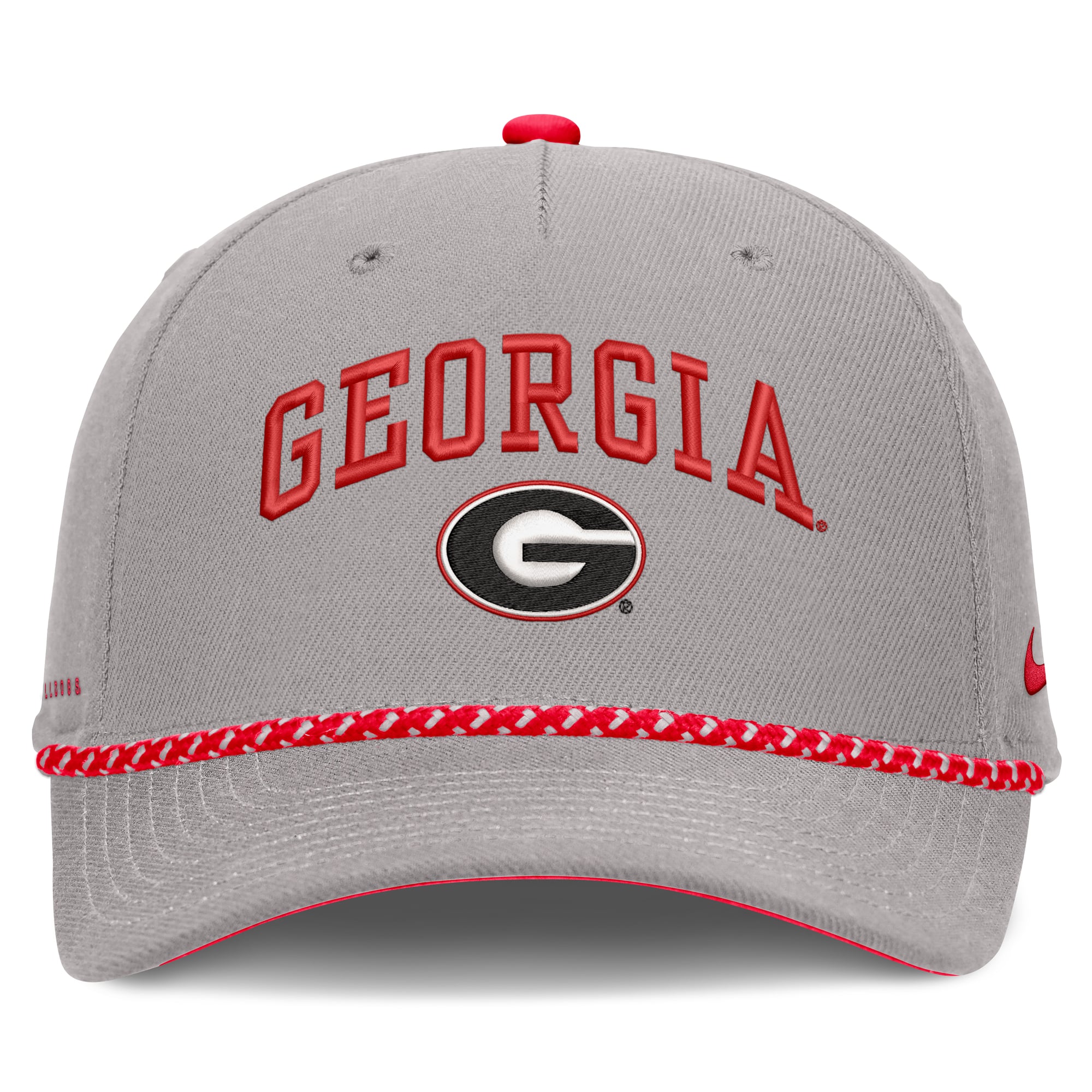 Unisex Nike Gray Georgia Bulldogs Primetime Rise Rope Adjustable Hat