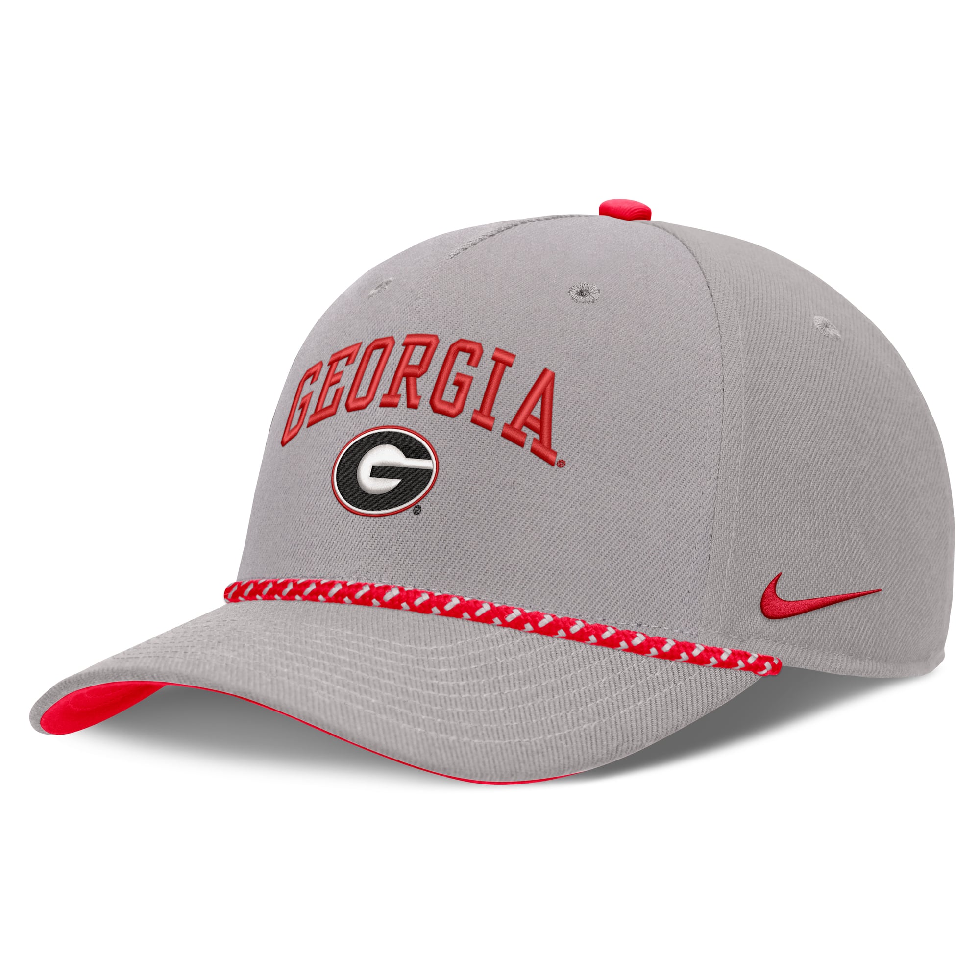 Unisex Nike Gray Georgia Bulldogs Primetime Rise Rope Adjustable Hat