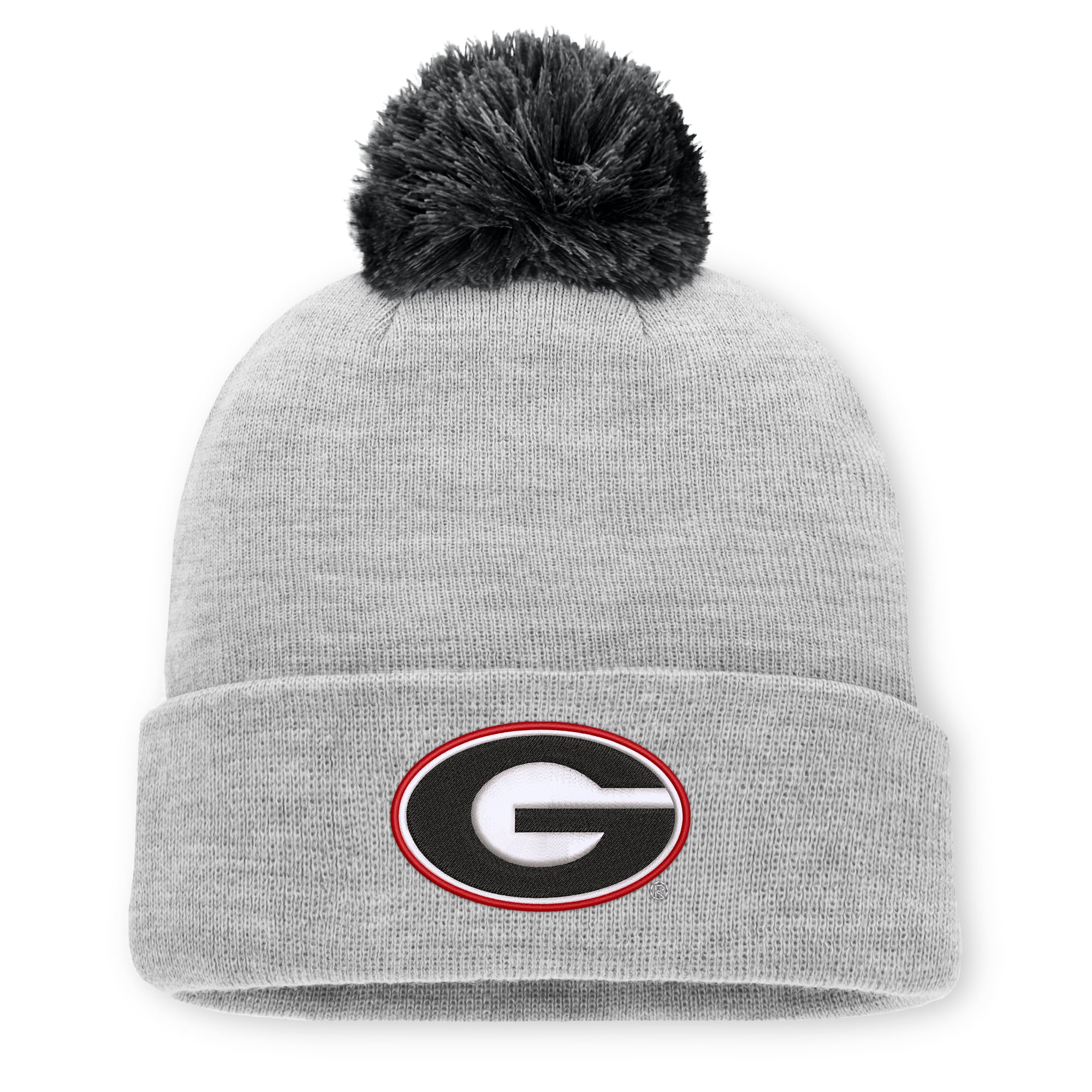 Bonnet unisexe Nike gris chiné Georgia Bulldogs Primetime Script à revers et pompon