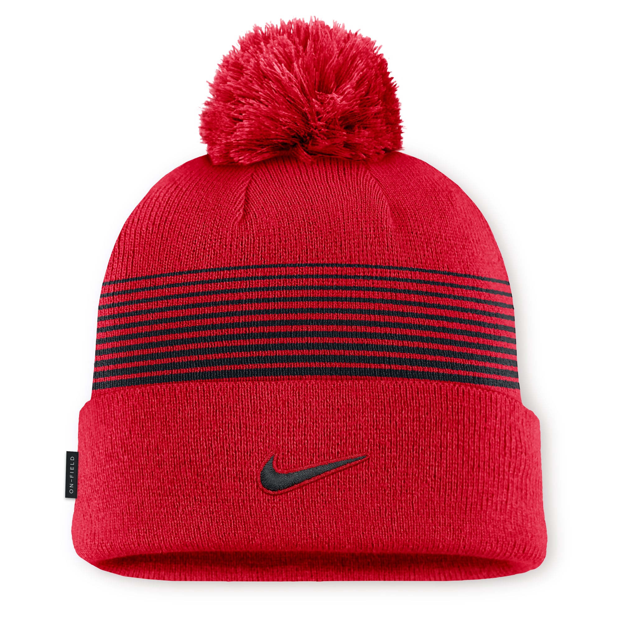 Bonnet unisexe Nike rouge Georgia Bulldogs 2026 à revers et pompon