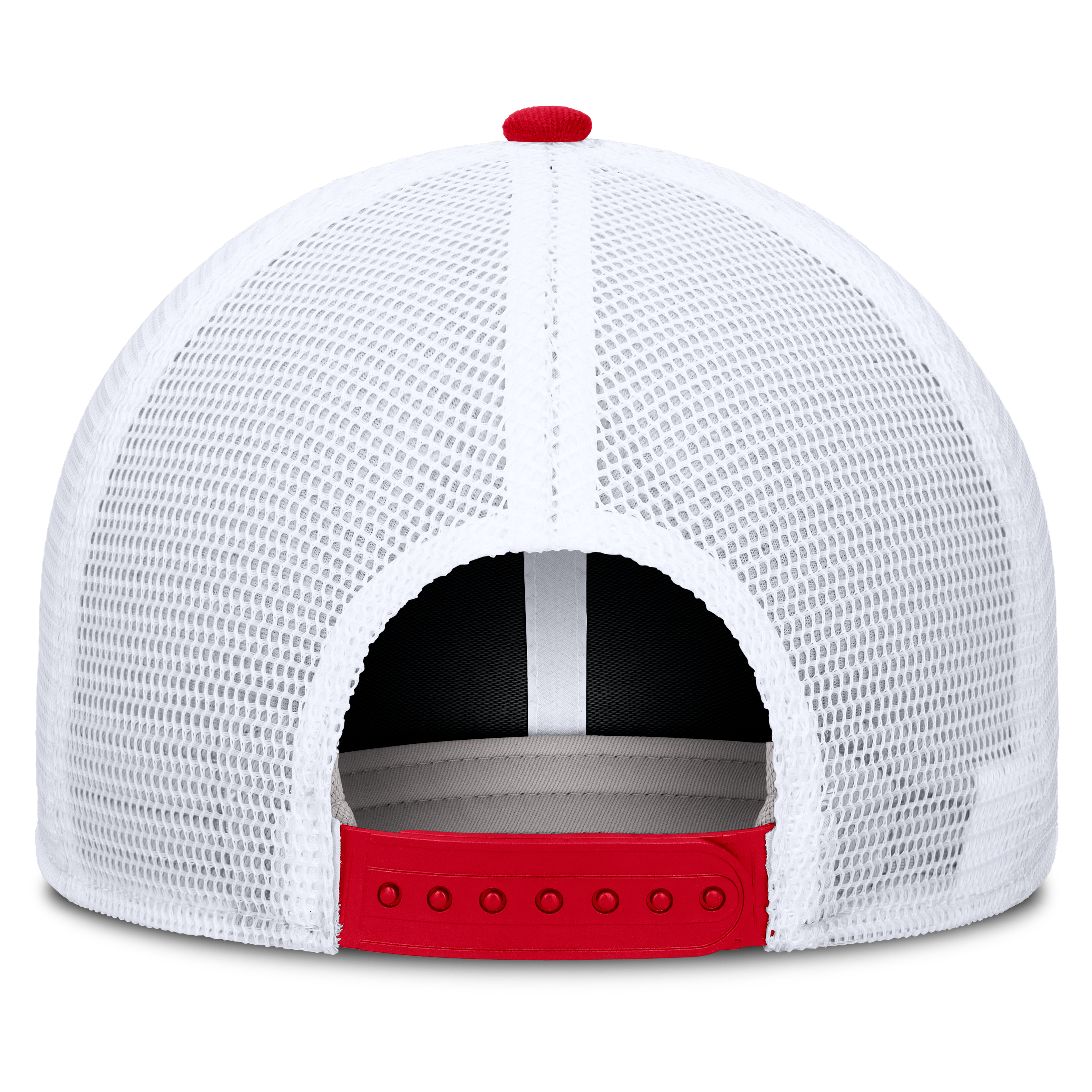Casquette trucker unisexe Nike rouge/blanche Georgia Bulldogs Dri-FIT Primetime à design arqué et ajustable