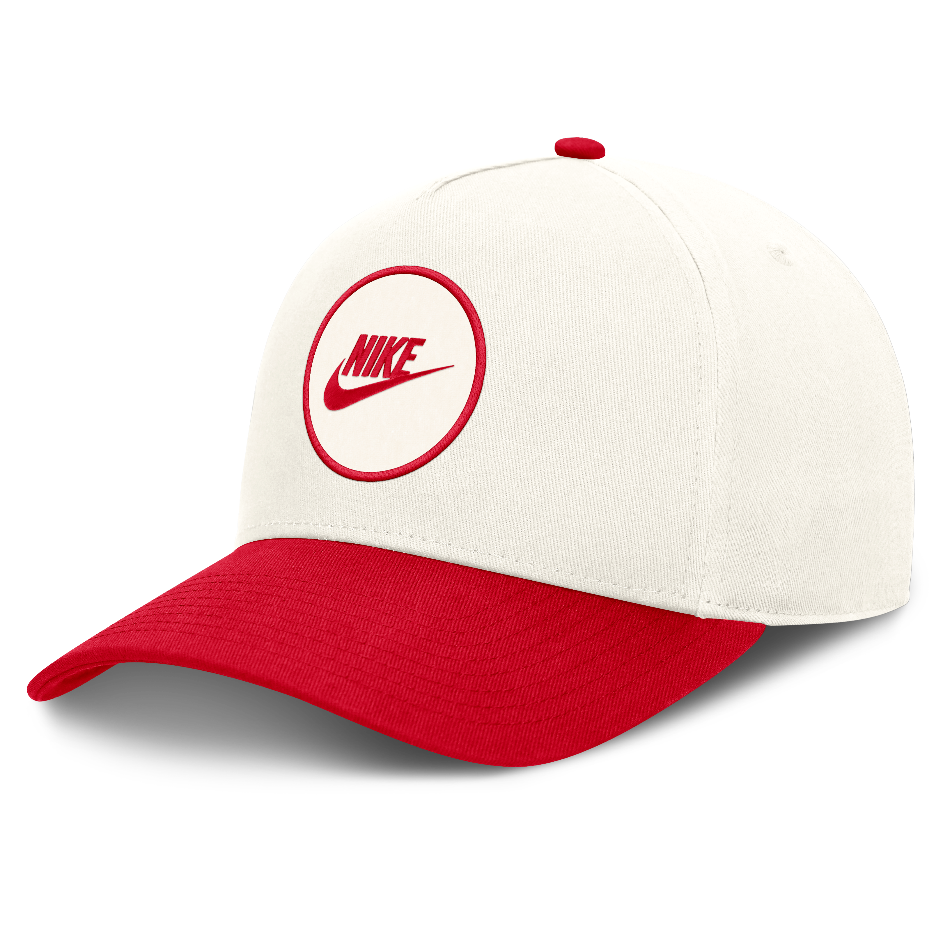 Casquette unisexe Nike blanche/rouge Georgia Bulldogs Rise Side Logo A-Frame Dri-FIT ajustable