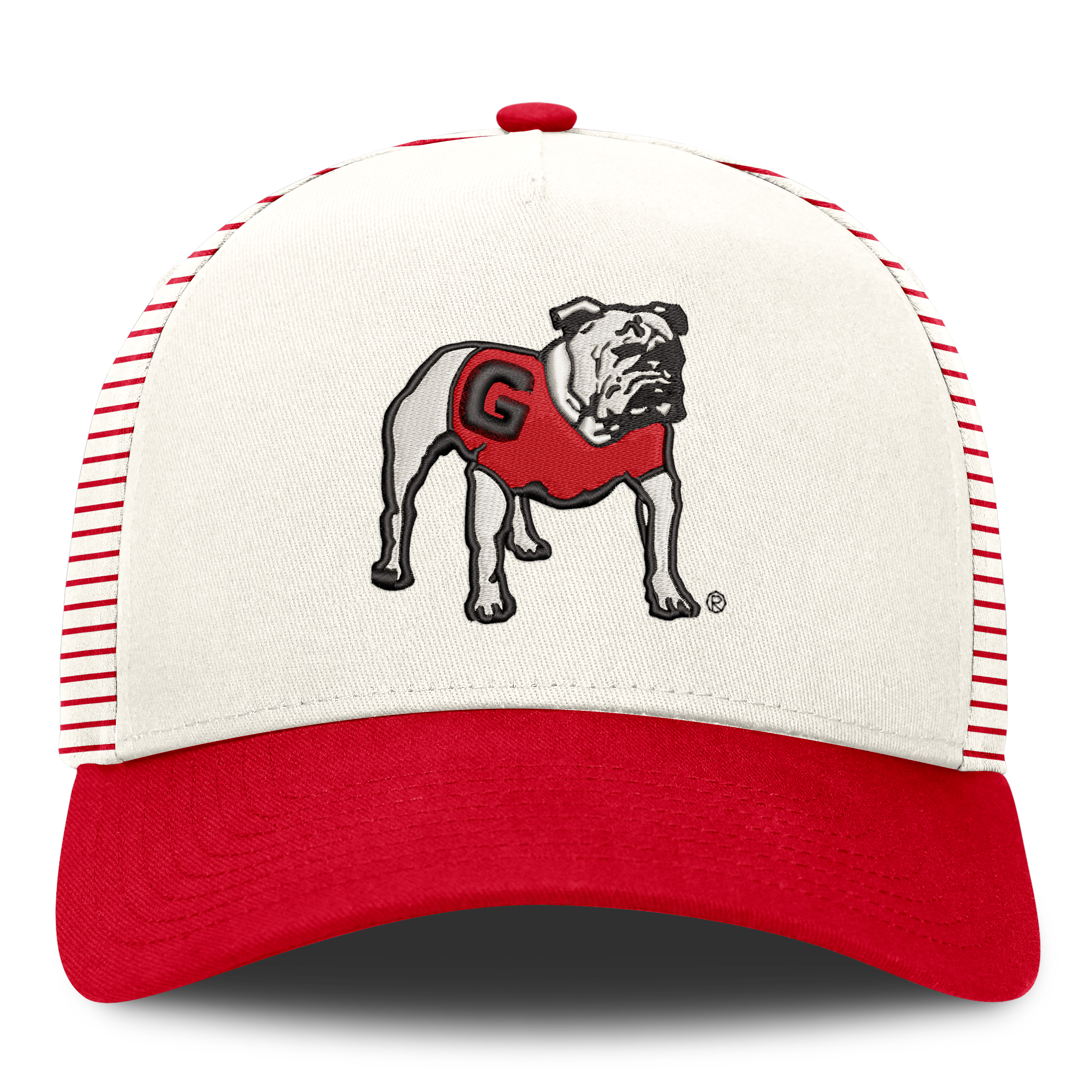 Casquette unisexe Nike blanche/rouge Georgia Bulldogs Vault rayée à taille ajustable