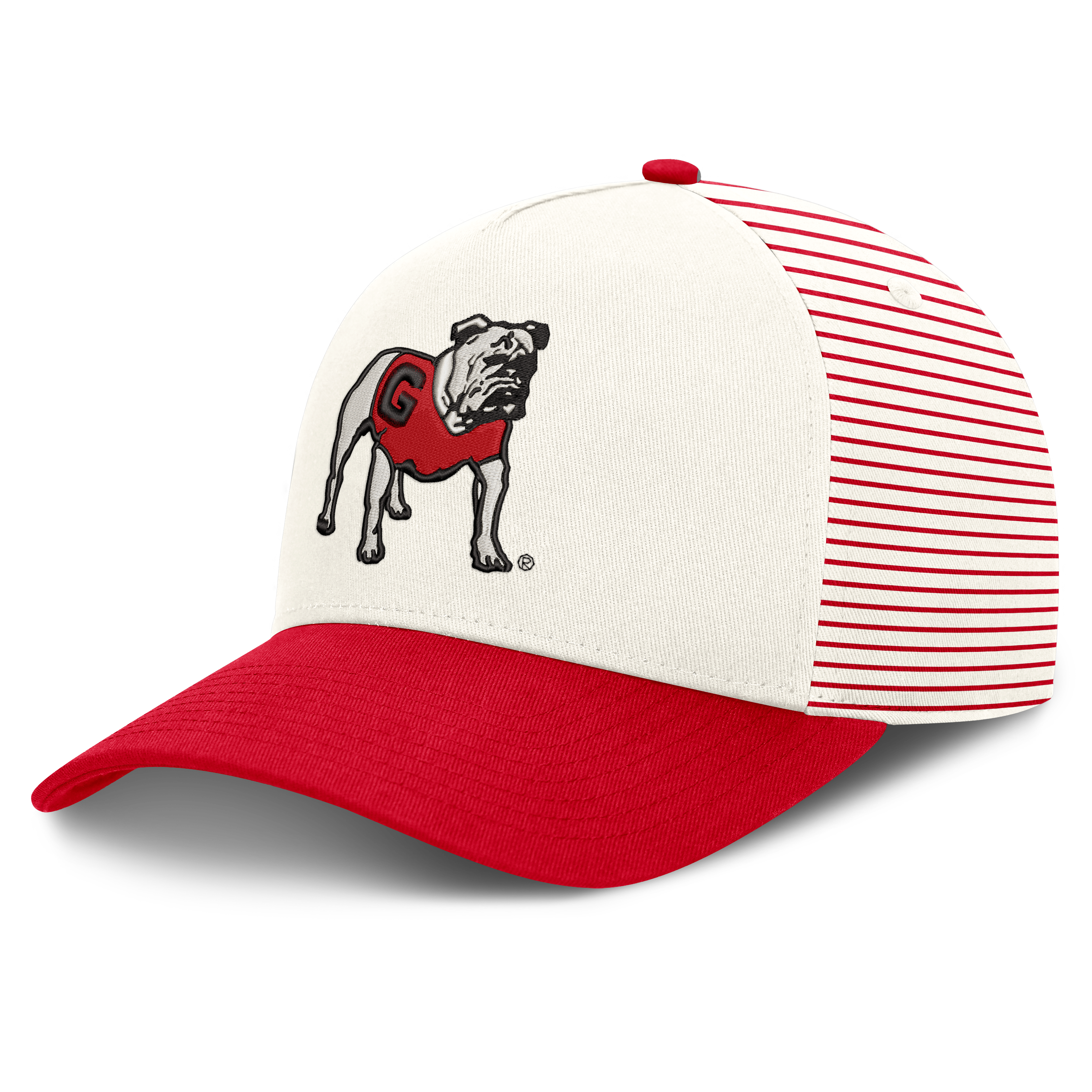 Casquette unisexe Nike blanche/rouge Georgia Bulldogs Vault rayée à taille ajustable