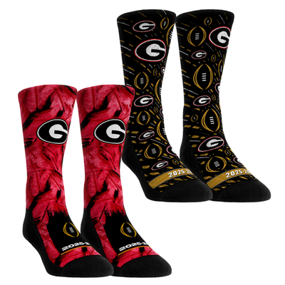  Georgia Bulldogs Rock Em Unisex 2025-26 College Football Playoff Two-Pack Crew Sock Set