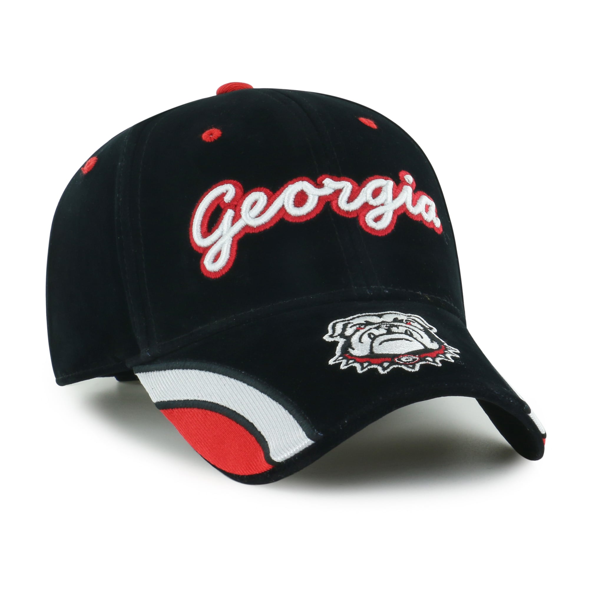 Casquette ajustable pour femme « 47 » Georgia Bulldogs en velours denim noir avec inscription MVP