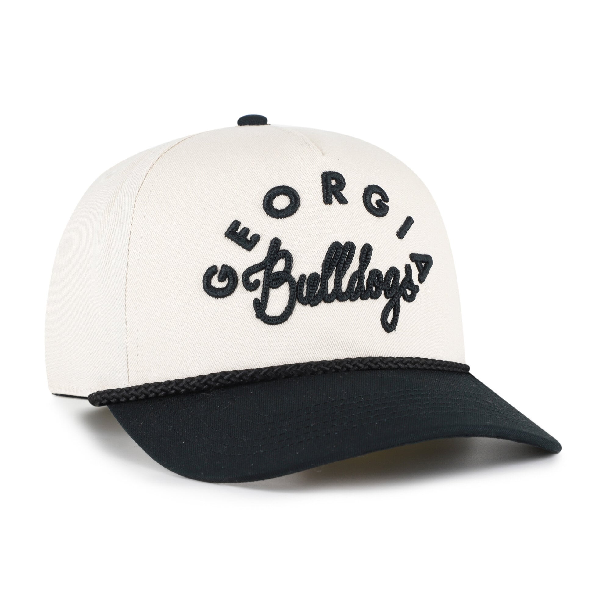 Women's '47 Cream/Black Georgia Bulldogs Rope Script Hitch Adjustable Hat