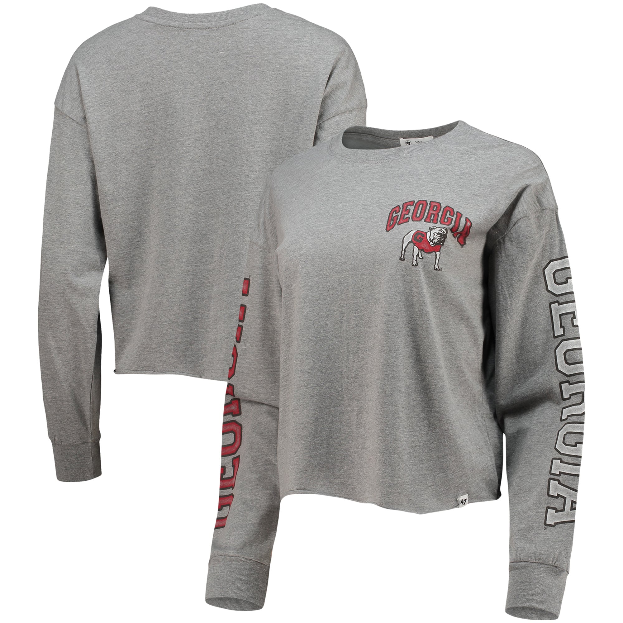 Women's '47 Heathered Gray Georgia Bulldogs Ultra Max Parkway Long ...