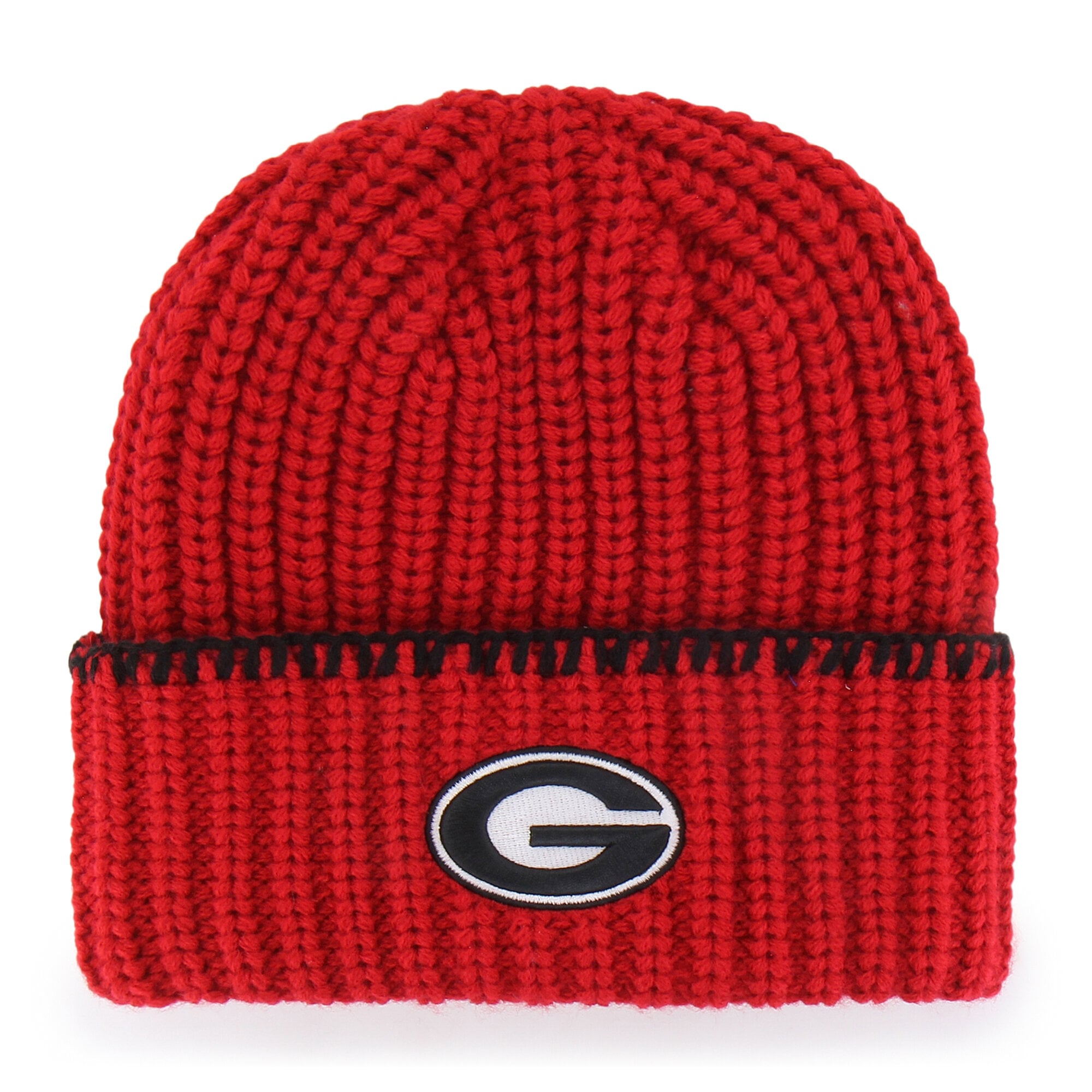 Bonnet à revers en maille point de couverture rouge Georgia Bulldogs '47 pour femme