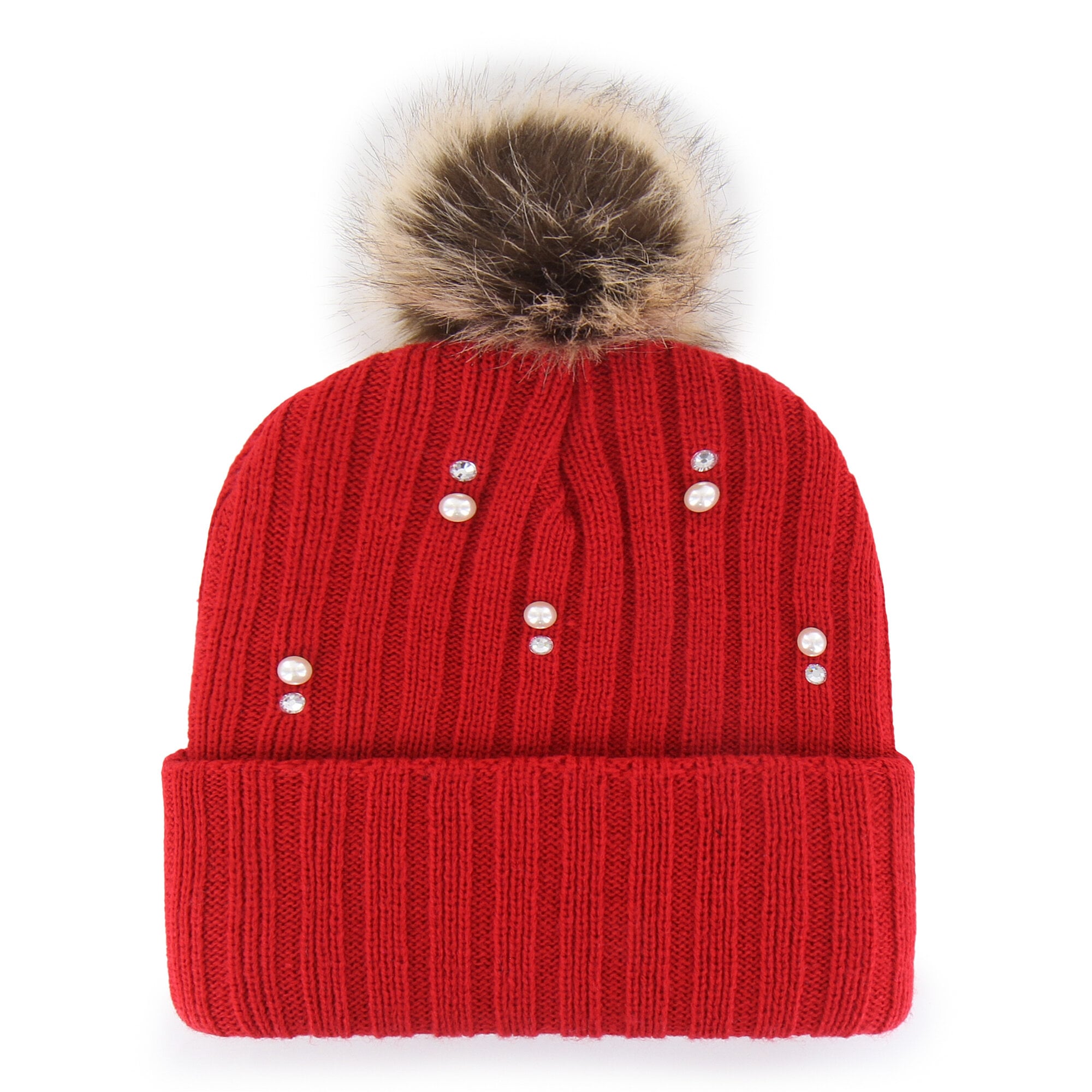 Bonnet en maille de fourrure nacrée « 47 » des Georgia Bulldogs rouges avec pompon