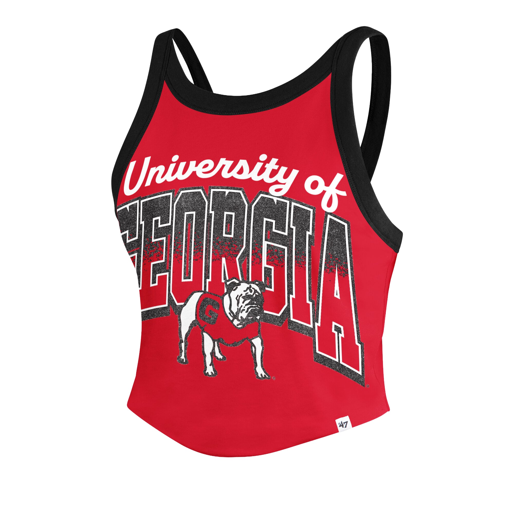 Women's '47 Red Georgia Bulldogs Shimmer Shadow Sporty Tank Top