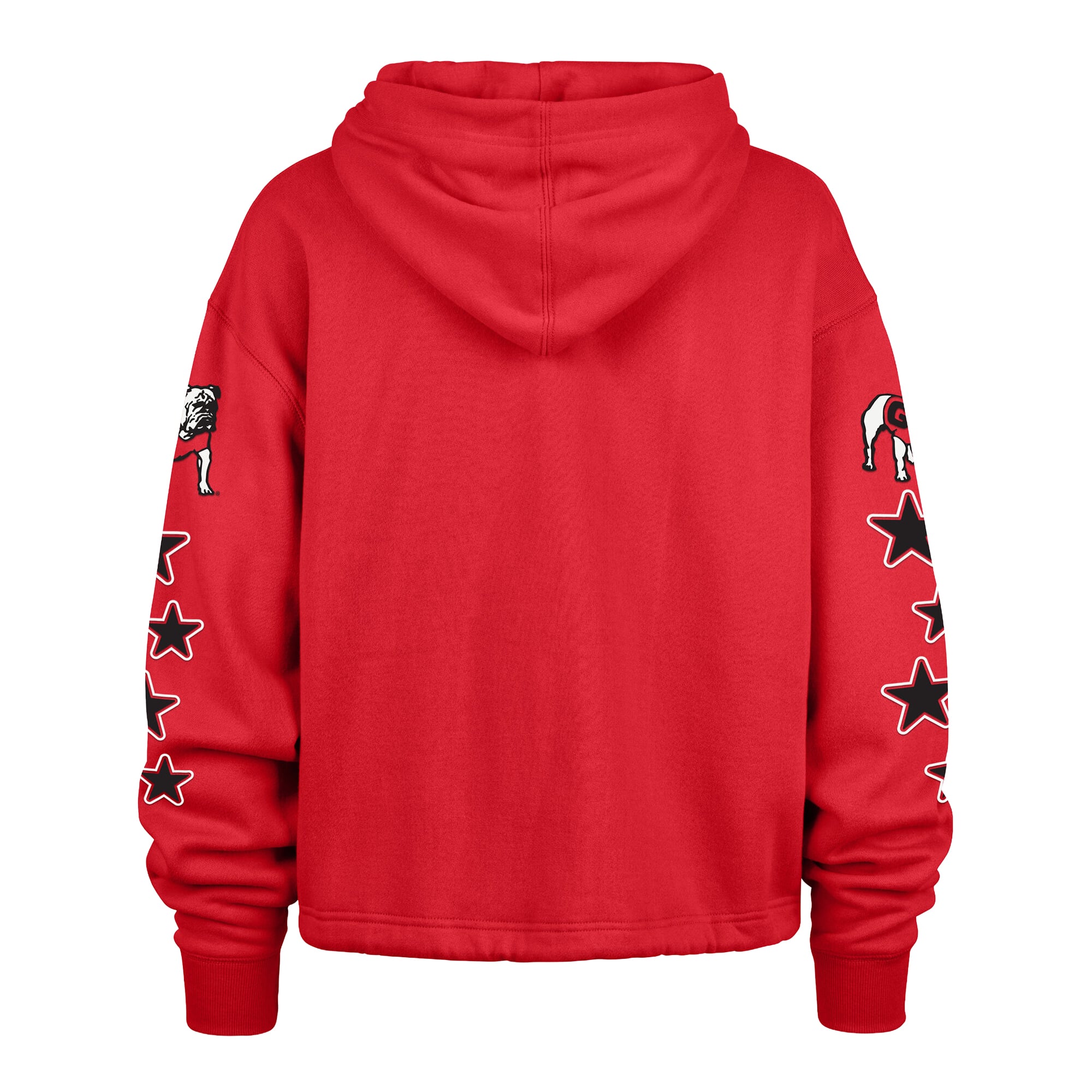 Women's '47  Red Georgia Bulldogs Starry Eyed Venice Pullover Hoodie