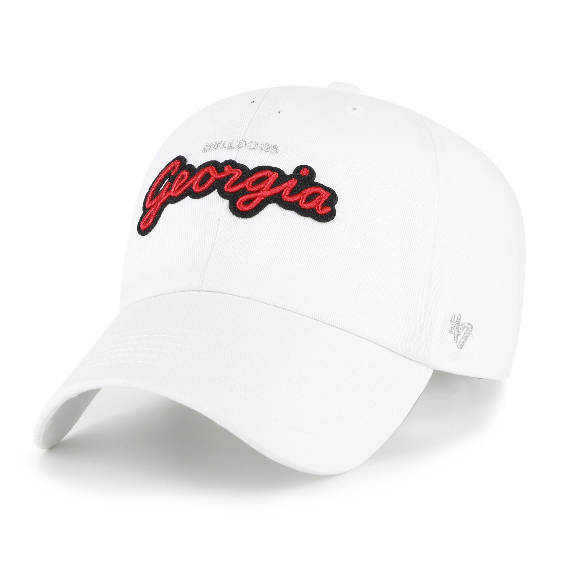 Women's '47 White Georgia Bulldogs Trendy Script Clean Up Adjustable Hat