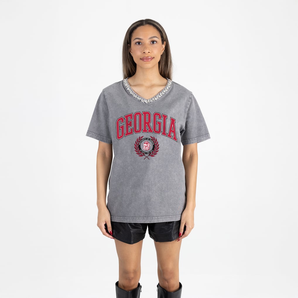 Women's Atlanta Falcons Football Ladies Bling V-neck Shirt Size S-3XL