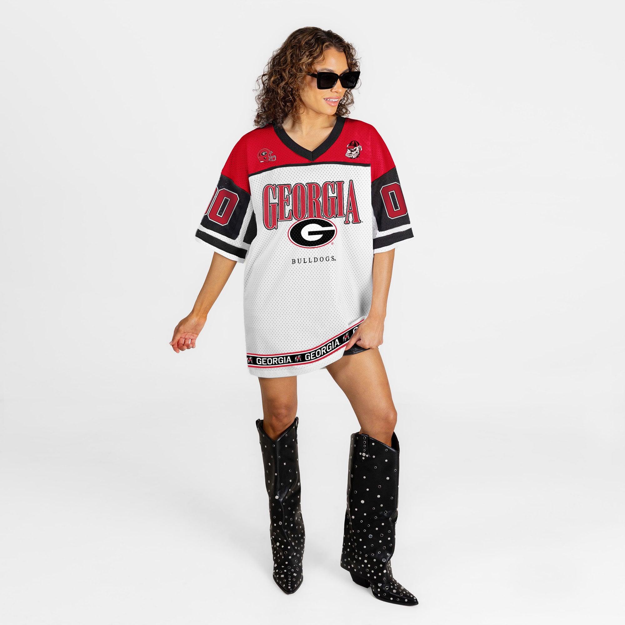Robe-maillot Hustle Mode blanche Georgia Bulldogs pour femme, collection Gameday Couture