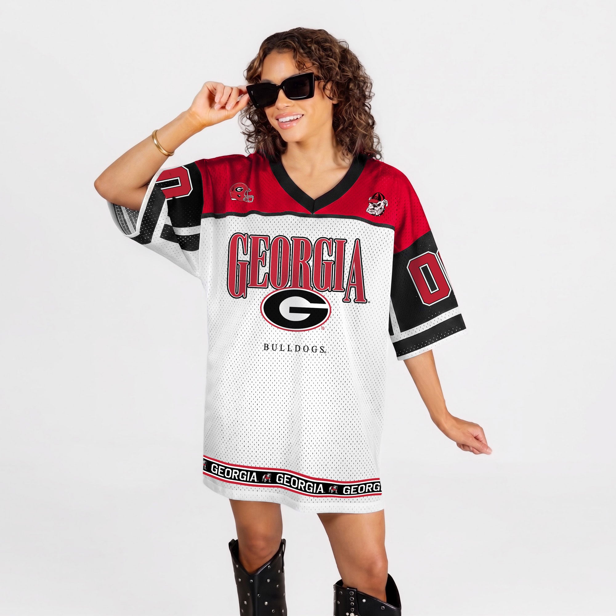 Robe-maillot Hustle Mode blanche Georgia Bulldogs pour femme, collection Gameday Couture
