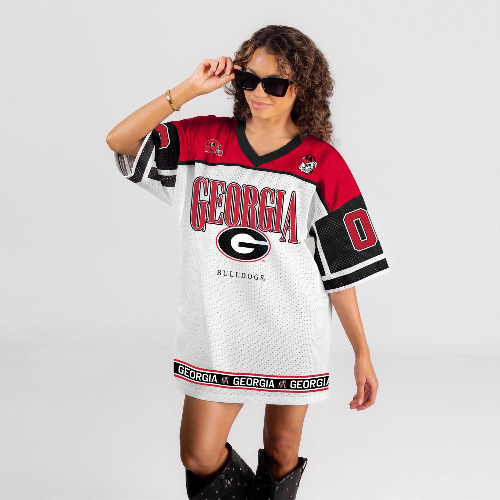 Robe-maillot Hustle Mode blanche Georgia Bulldogs pour femme, collection Gameday Couture