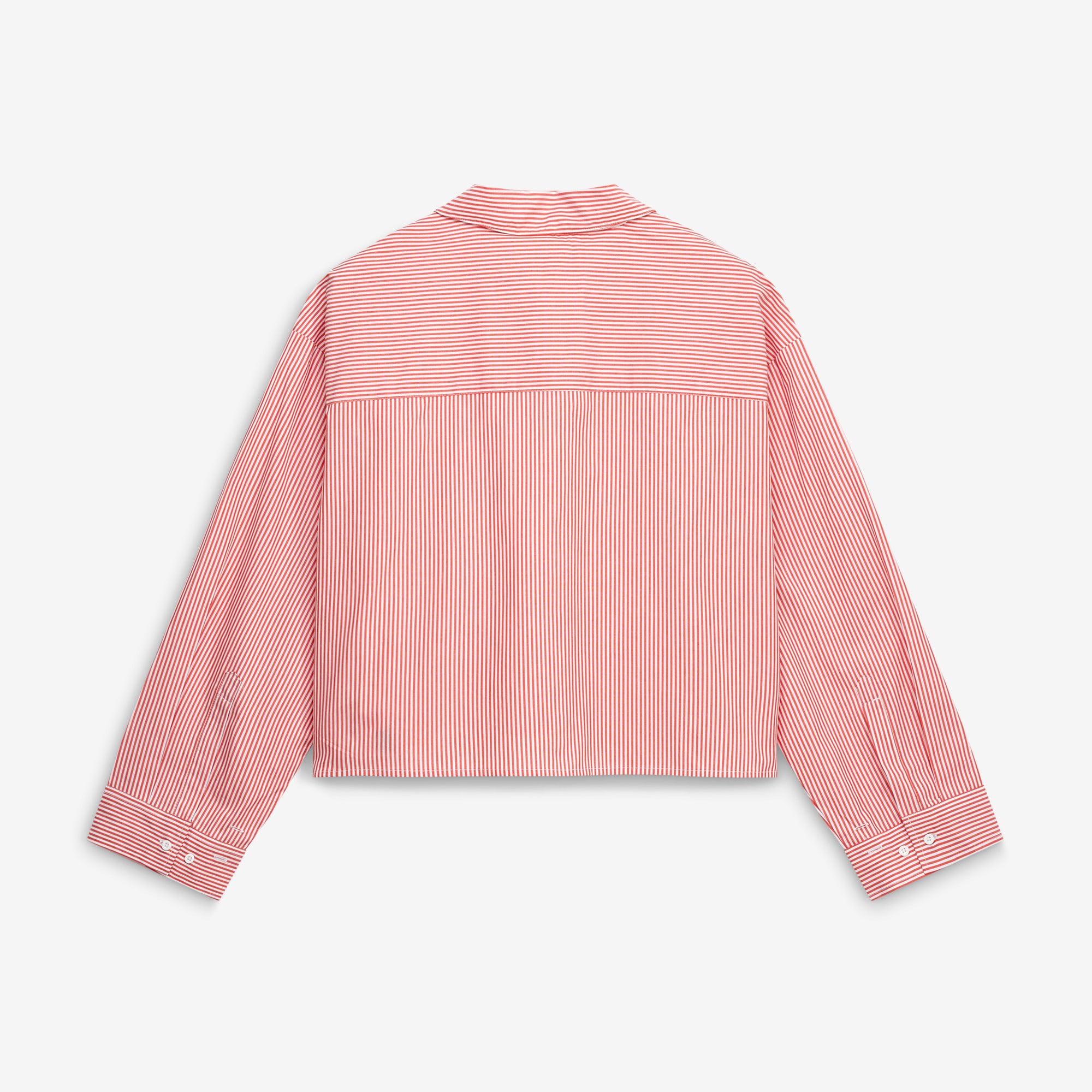 Chemise boutonnée rayée courte rouge Georgia Bulldogs pour femmes, idéale les jours de match.