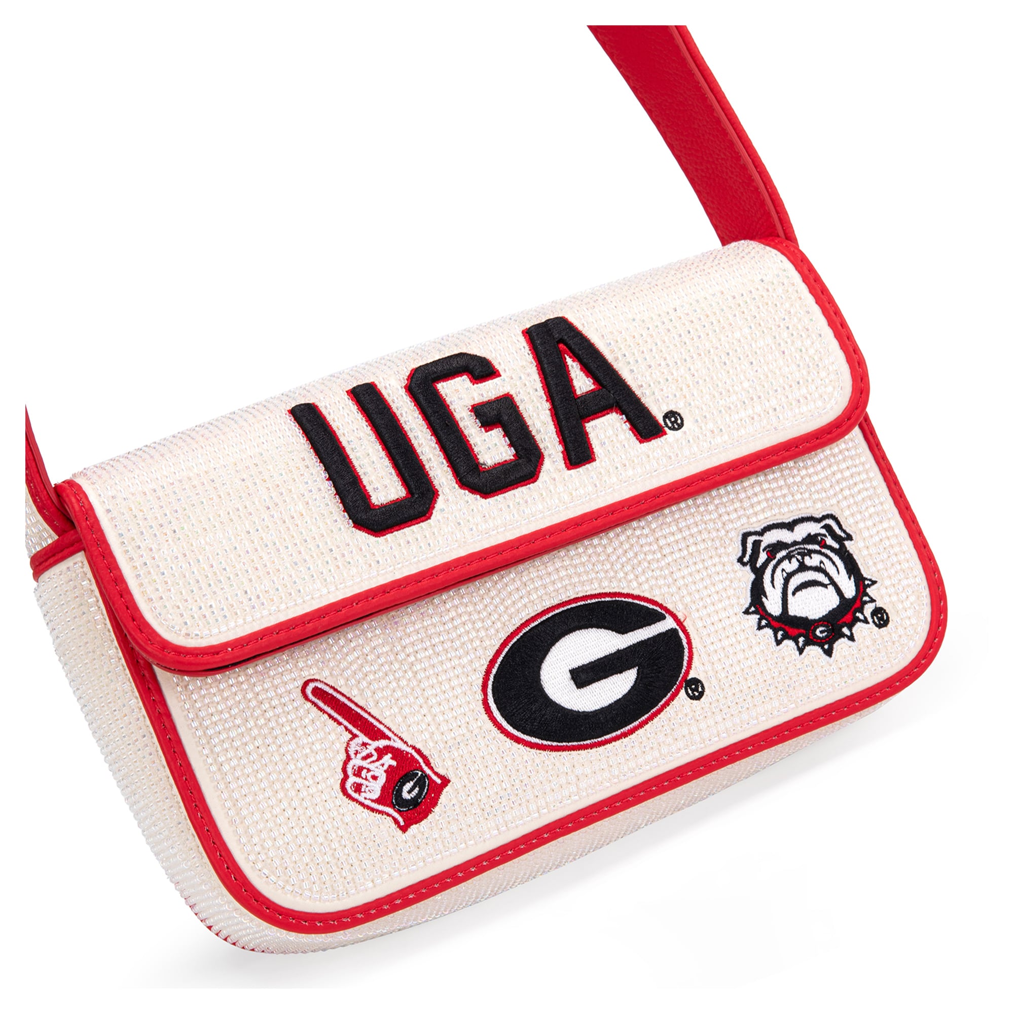 Sac à bandoulière perlé pour femme Montana West Georgia Bulldogs