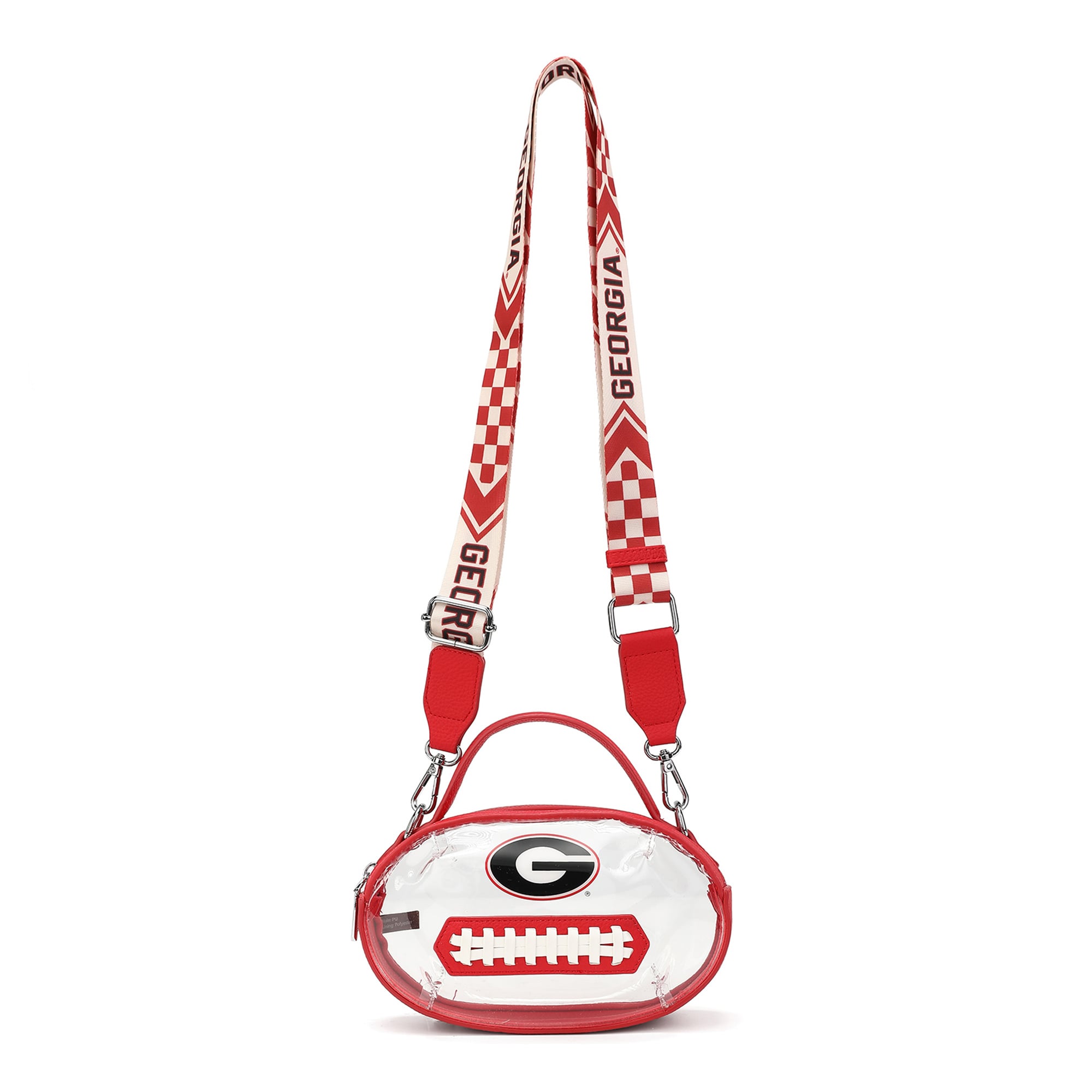 Sac bandoulière transparent Montana West pour femme, motif Georgia Bulldogs.