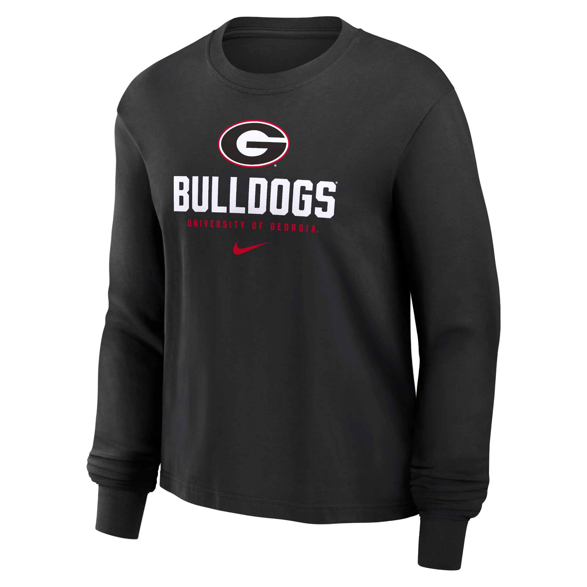 Women's Nike Black Georgia Bulldogs Primetime University Boxy Long Sleeve T-Shirt