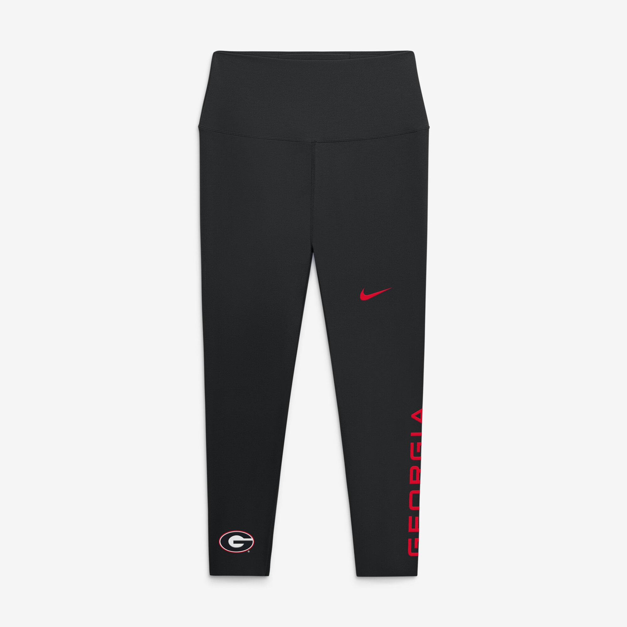 Women's Nike Black Georgia Bulldogs Zenvy High Rise Dri-FIT 7/8 Leggings