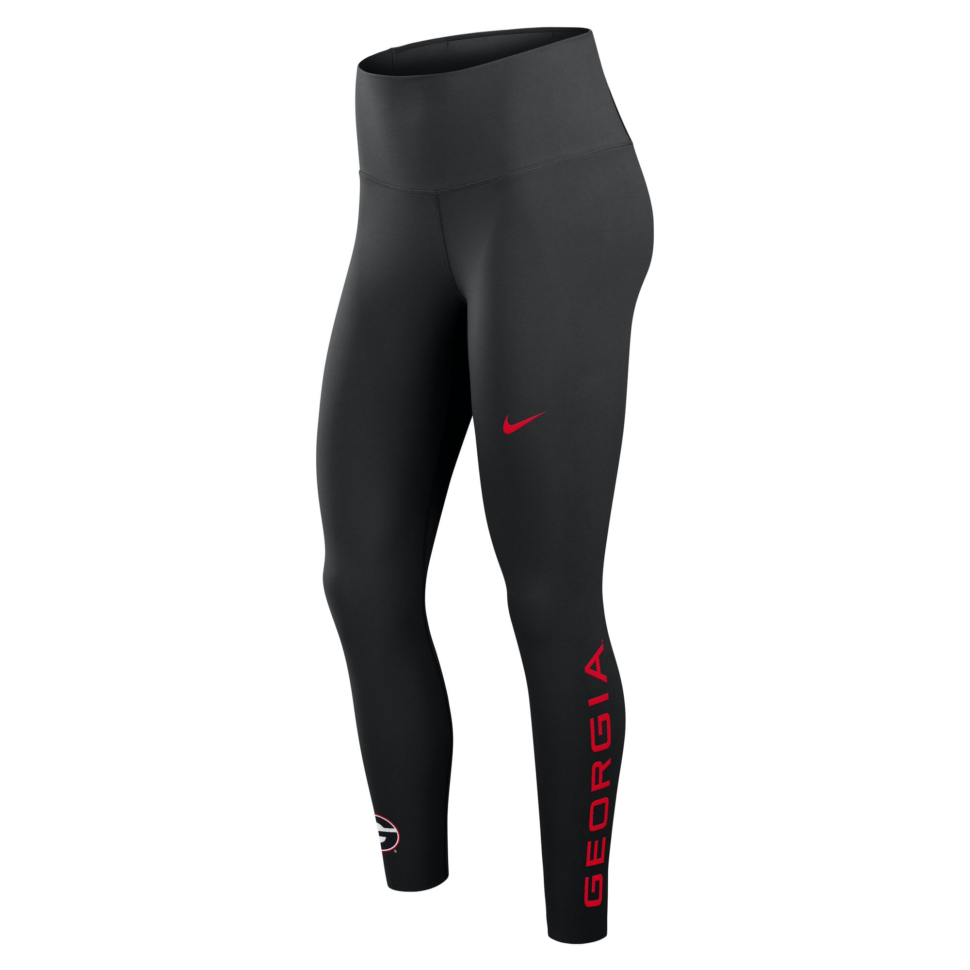 Women's Nike Black Georgia Bulldogs Zenvy High Rise Dri-FIT 7/8 Leggings