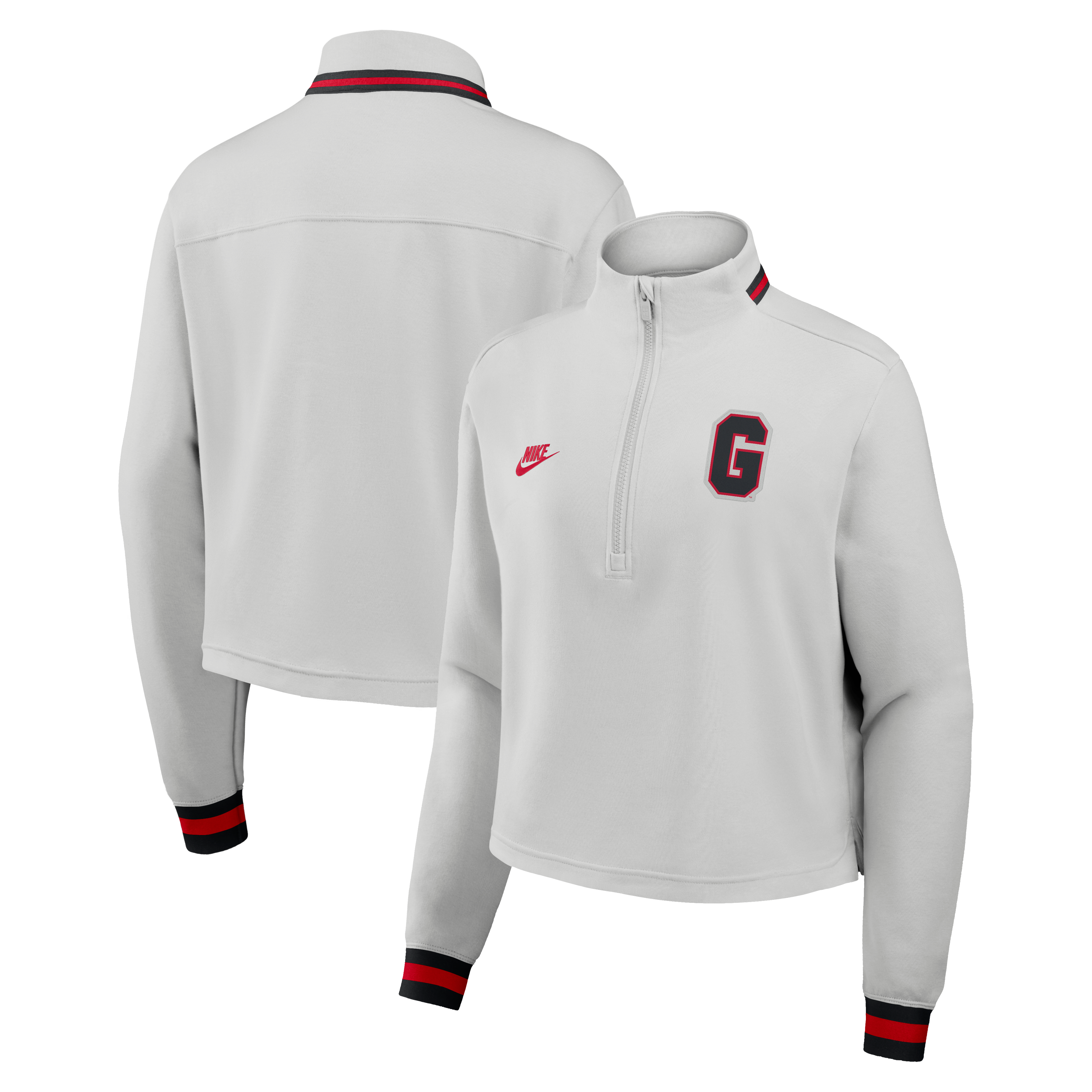 Women's Nike Gray Georgia Bulldogs Legacy Heritage Dri-FIT Half-Zip Sweatshirt