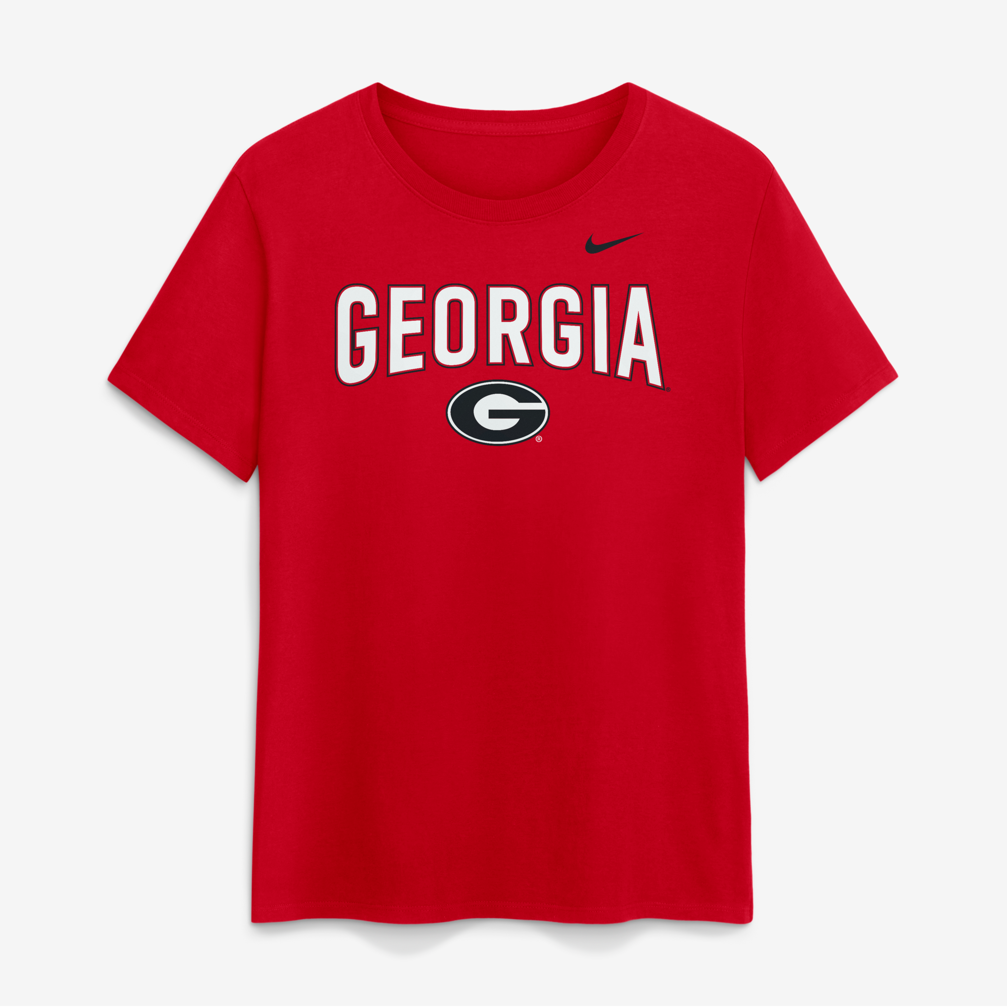 Women's Nike Red Georgia Bulldogs Arch Logo T-Shirt