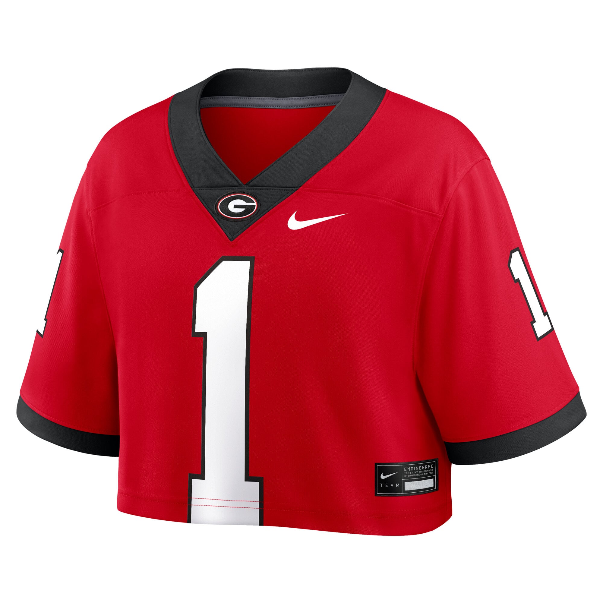 Women's Nike Red Georgia Bulldogs Game Crop Top Jersey