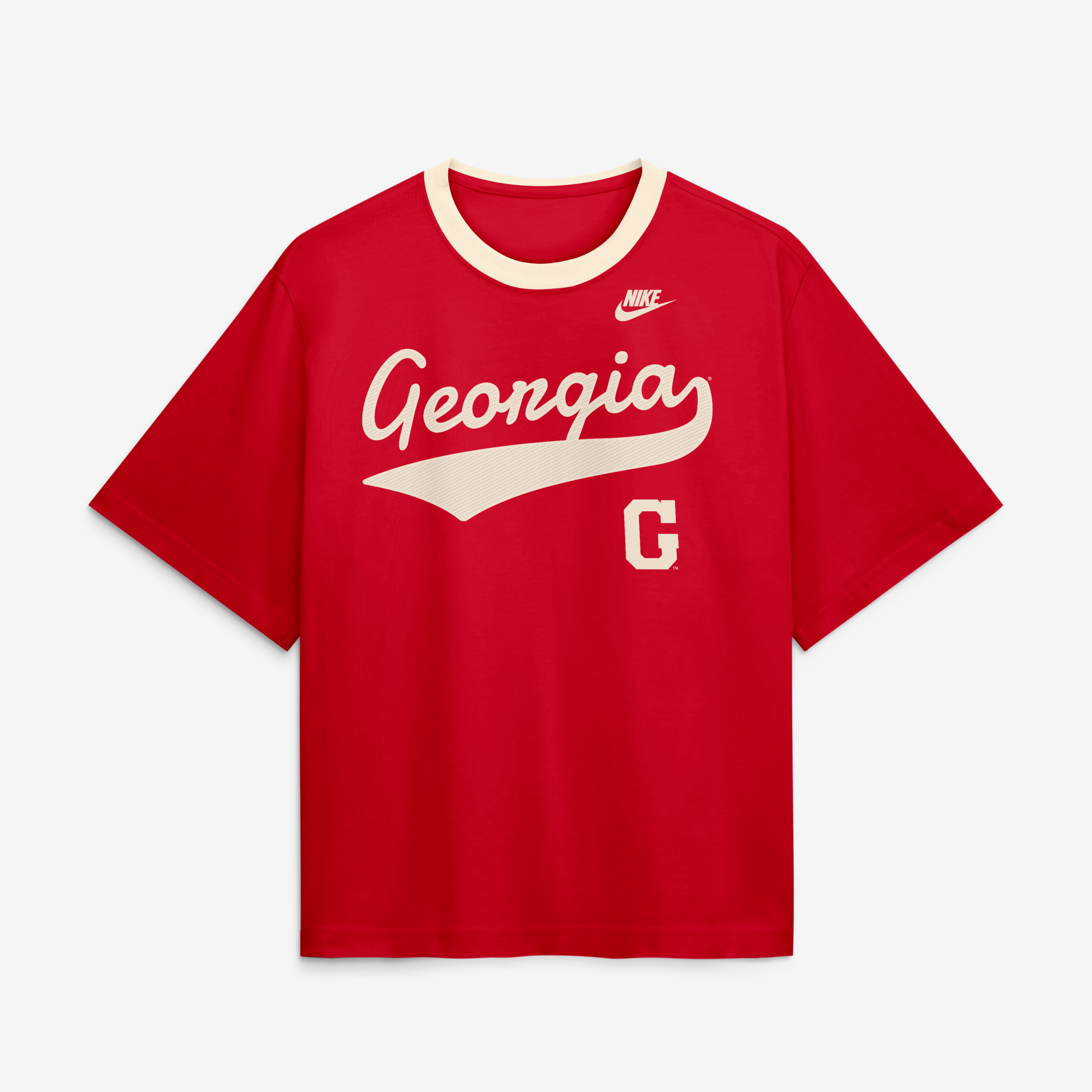 T-shirt Nike rouge Georgia Bulldogs Legacy Fight Song pour femme