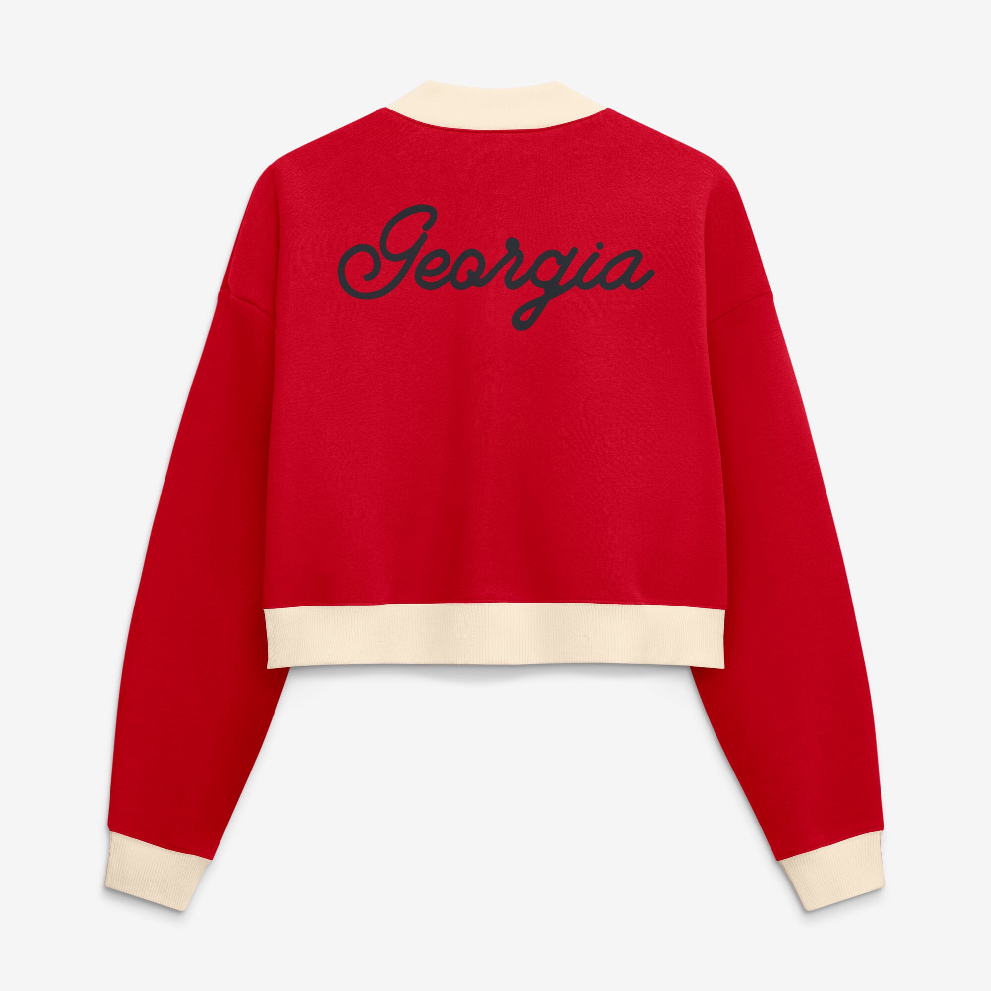 Veste bomber zippée courte et oversize Nike rouge Georgia Bulldogs pour femme