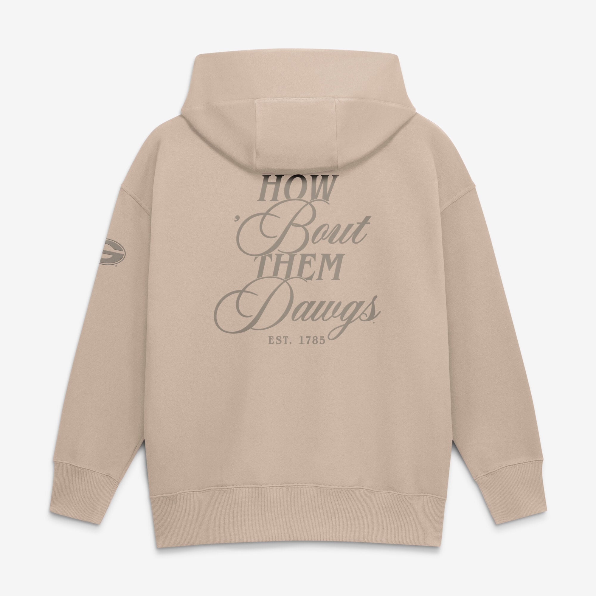Women's Nike Tan Georgia Bulldogs Neutral Stance Phoenix Fleece Oversized Hoodie