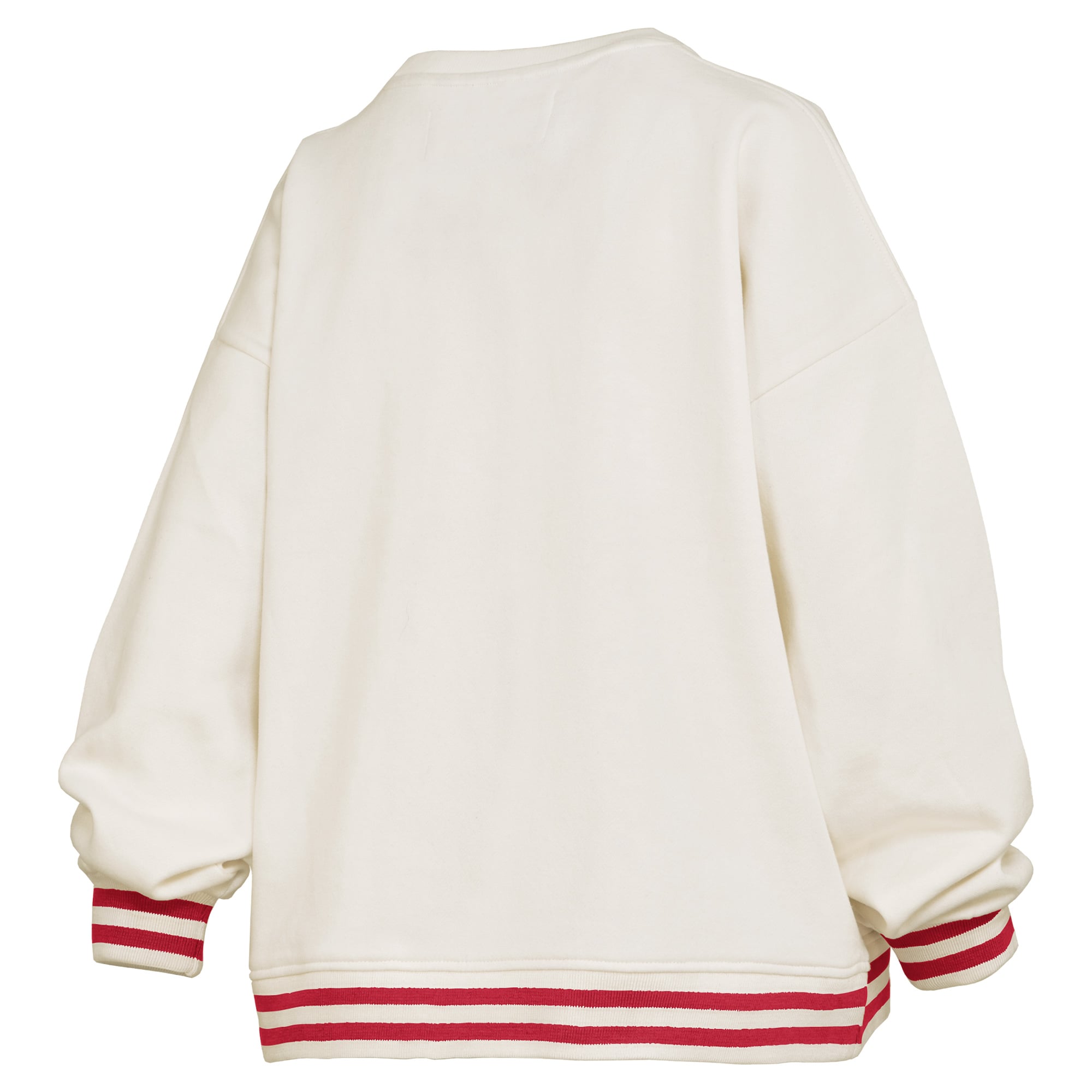 Sweat-shirt côtelé en chenille crème Pressbox Georgia Bulldogs Bonanza pour femme