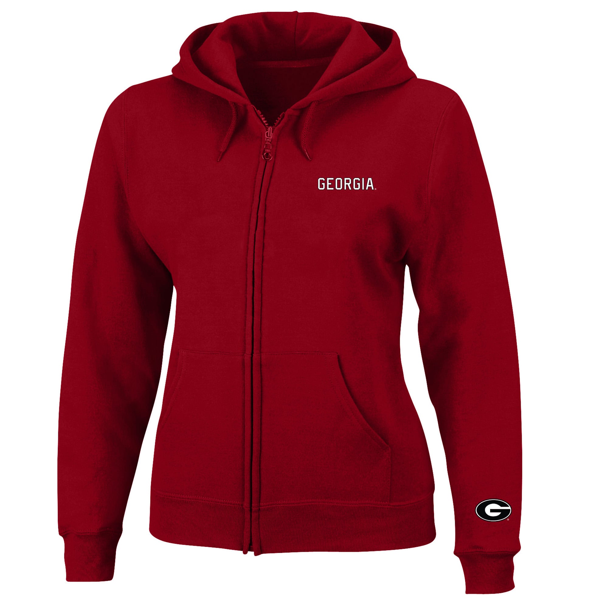Women's Profile Red Georgia Bulldogs Plus Full-Zip Hooded Jacket