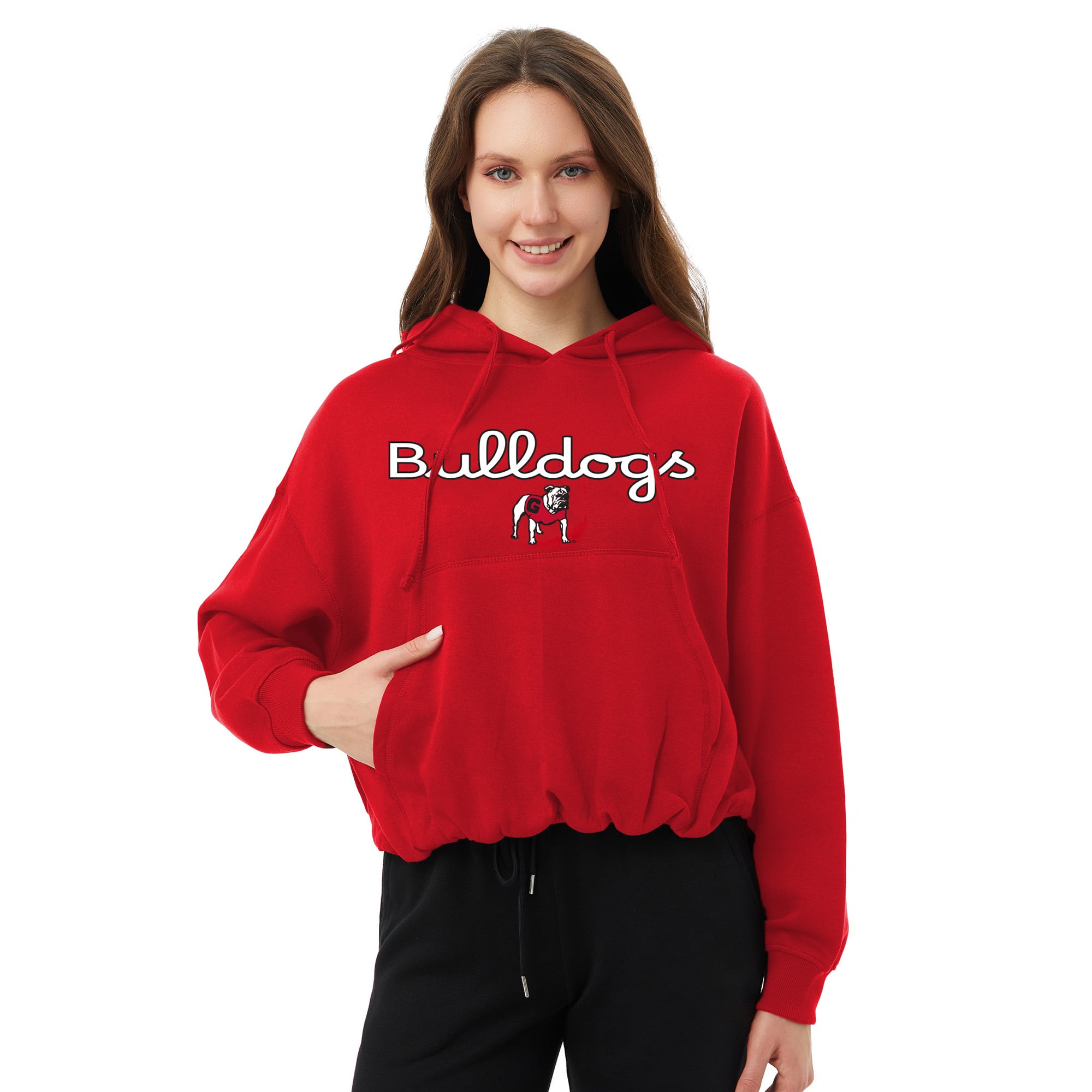 Women's Profile Red Georgia Bulldogs Plus Hoodie