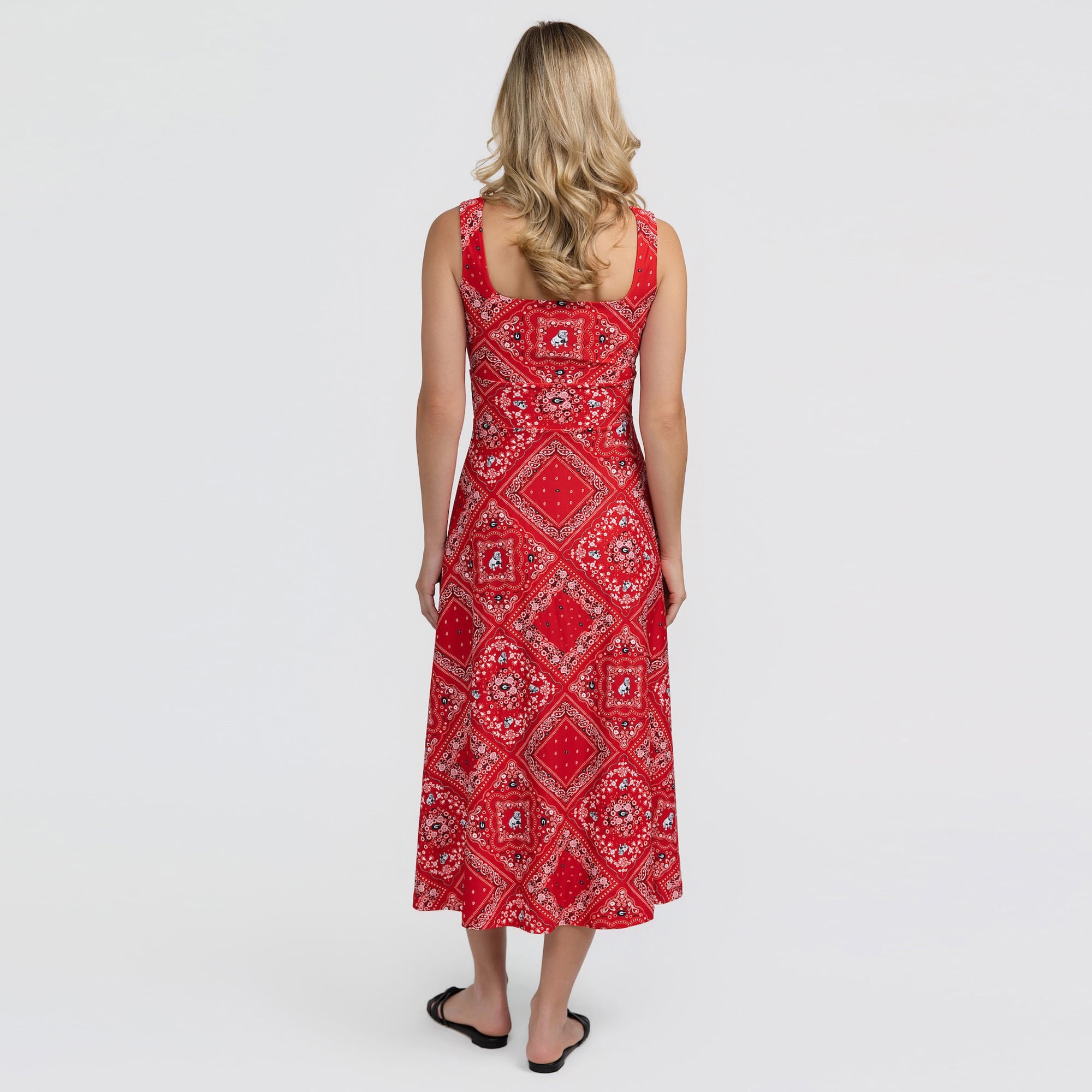 Women's Smith & Quinn Red Georgia Bulldogs Deidra Bandana Print Maxi Dress
