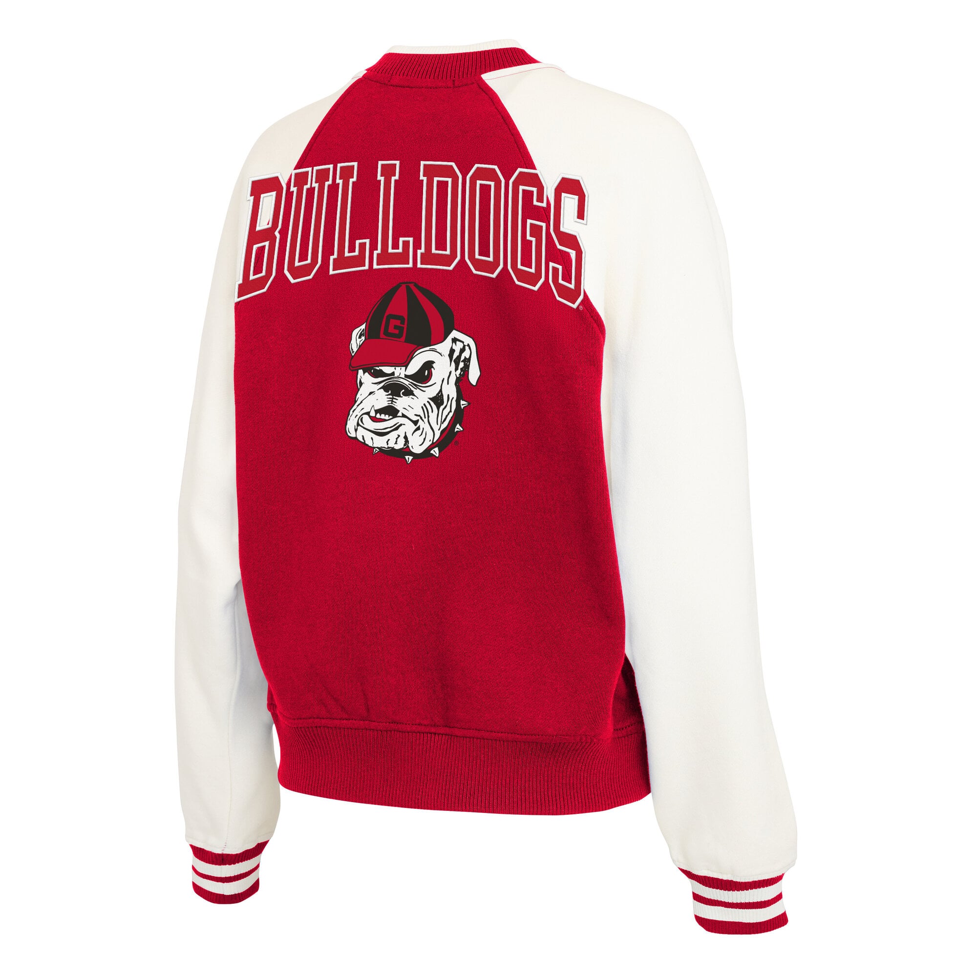 Veste raglan zippée rouge Georgia Bulldogs pour femme de la marque WEAR by Erin Andrews
