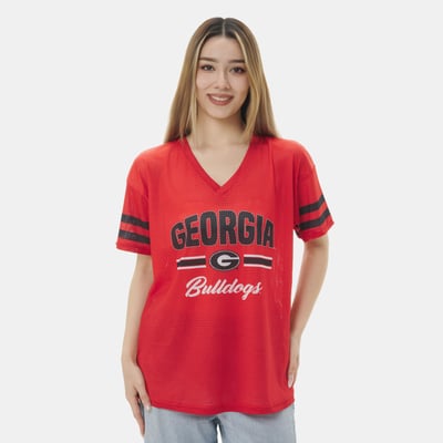 Georgia Bulldogs ZooZatz Women's Mesh Jersey Kickoff T-Shirt - Red
