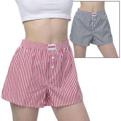  Georgia Bulldogs ZooZatz Women's Two-Pack Boxer Shorts Set - Red/Black